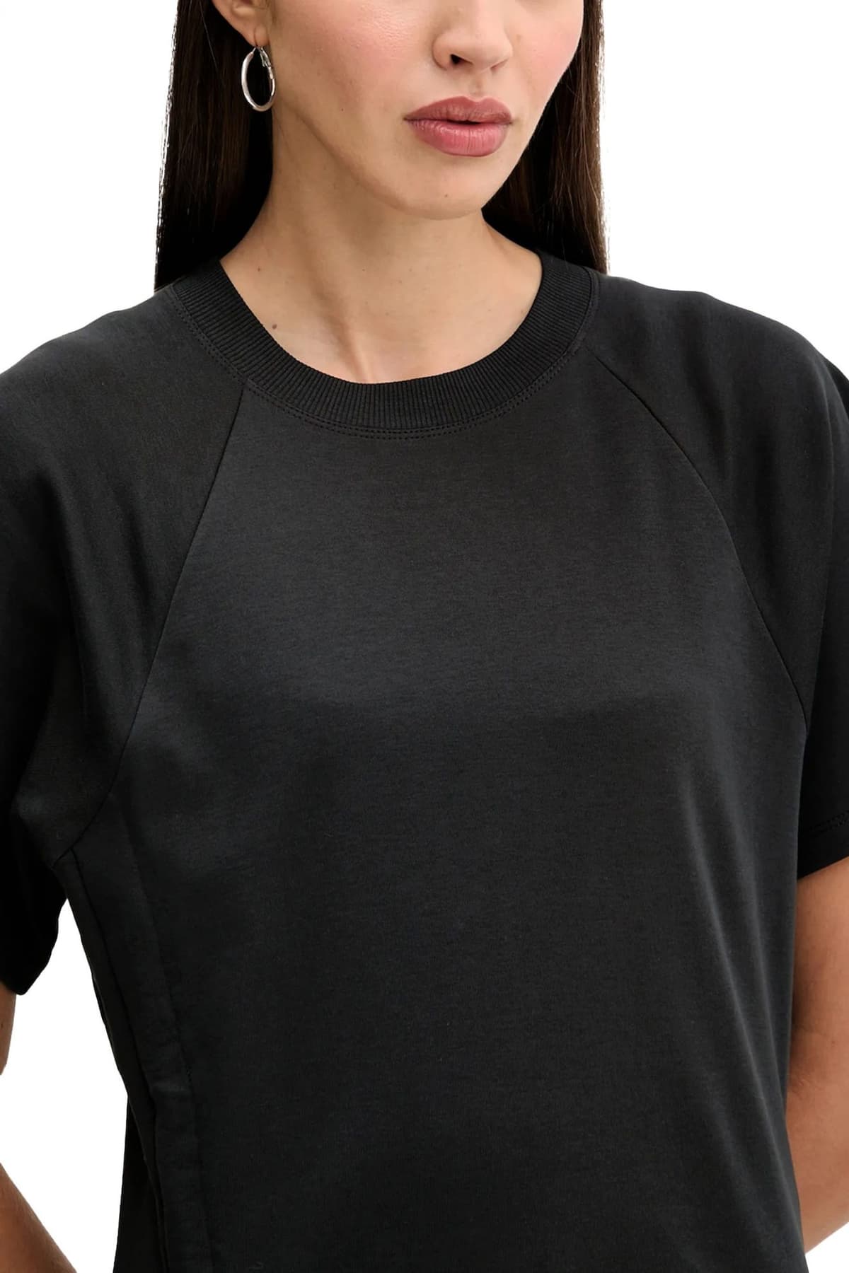 HUGO T-SHIRT DAQUA LOGO ΜΑΥΡΟ