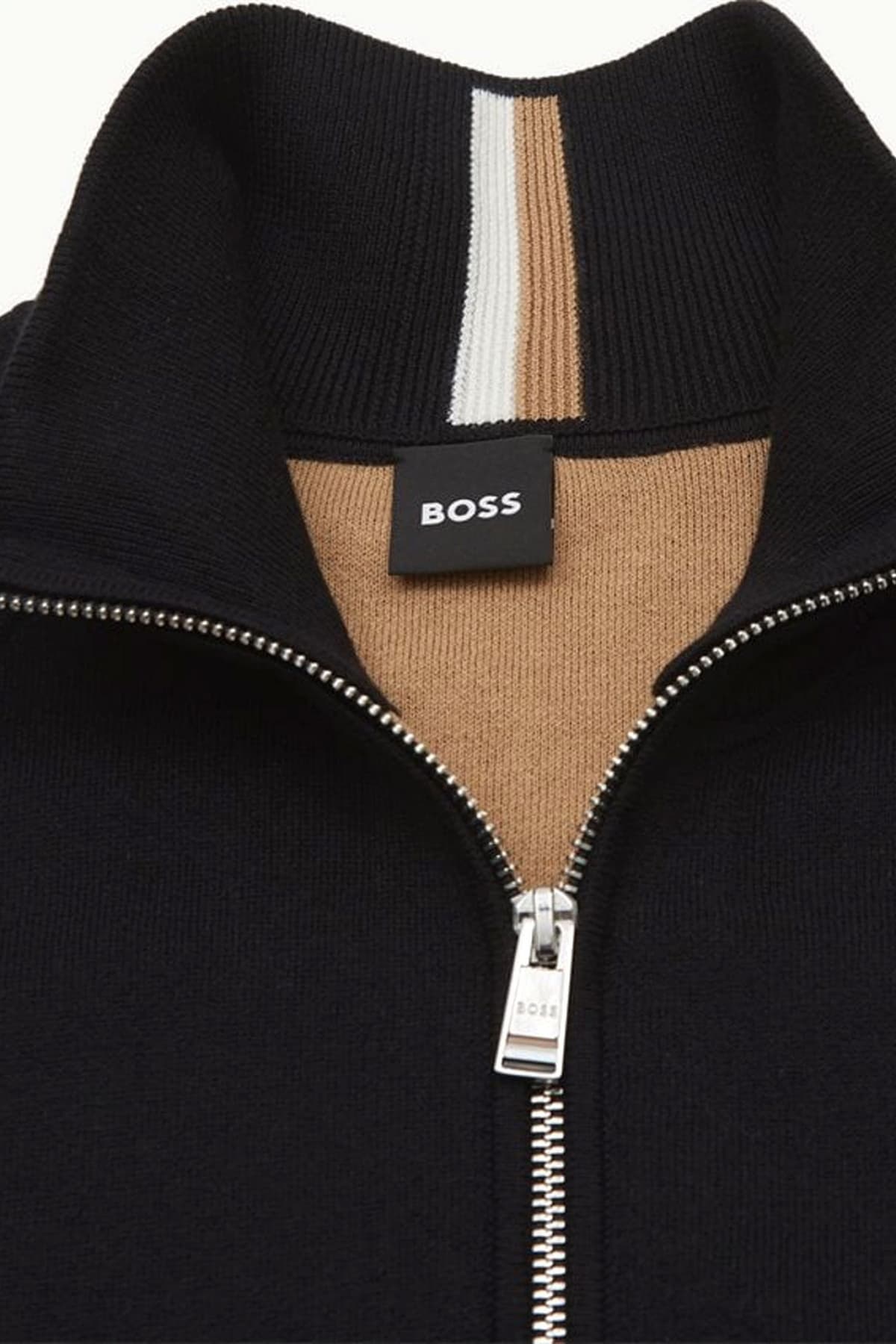 BOSS ΠΛΕΚΤΟ FULLZIP H-IDINO ΜΑΥΡΟ