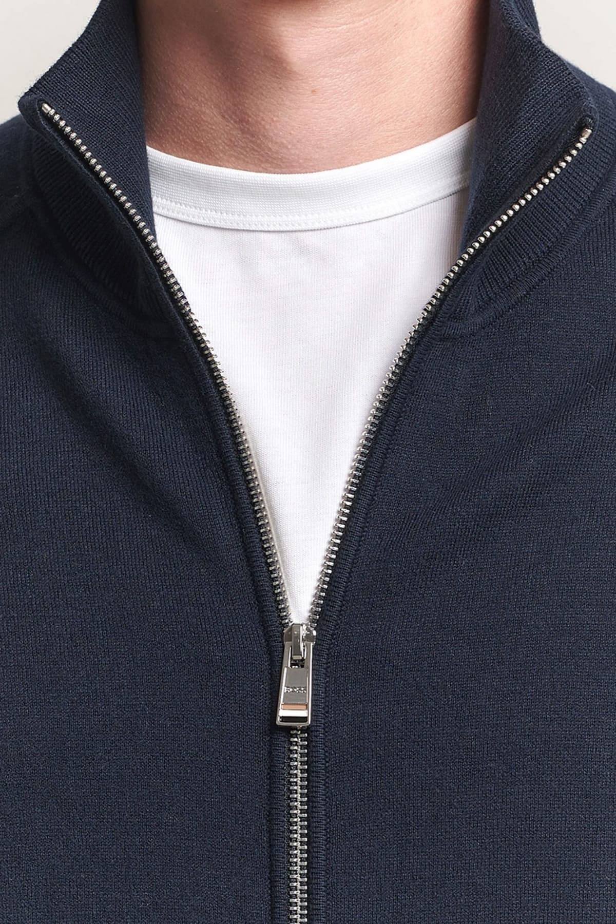 BOSS ΠΛΕΚΤΟ FULLZIP H-IDINO ΜΠΛΕ