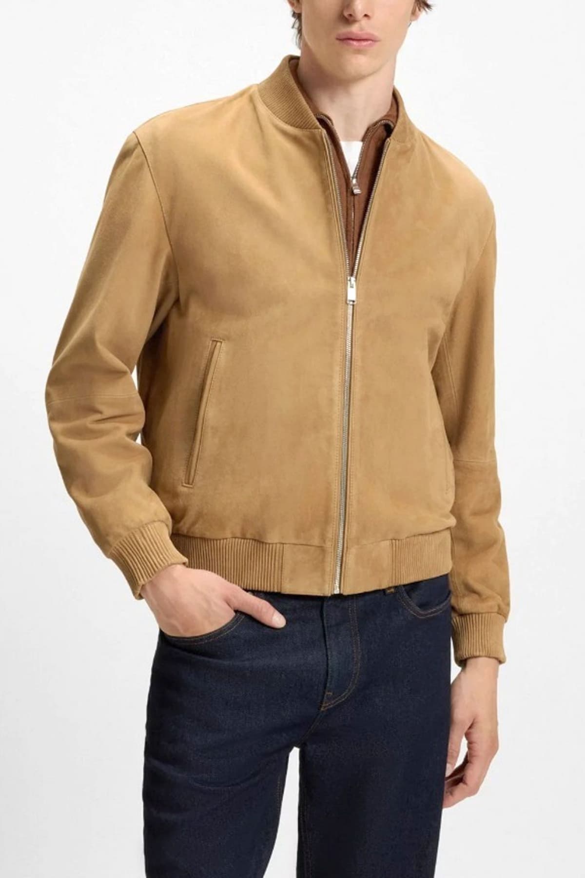 BOSS ΜΠΟΥΦΑΝ ΔΕΡΜΑ BOMBER H-MULLER ΚΑΜΗΛΟ