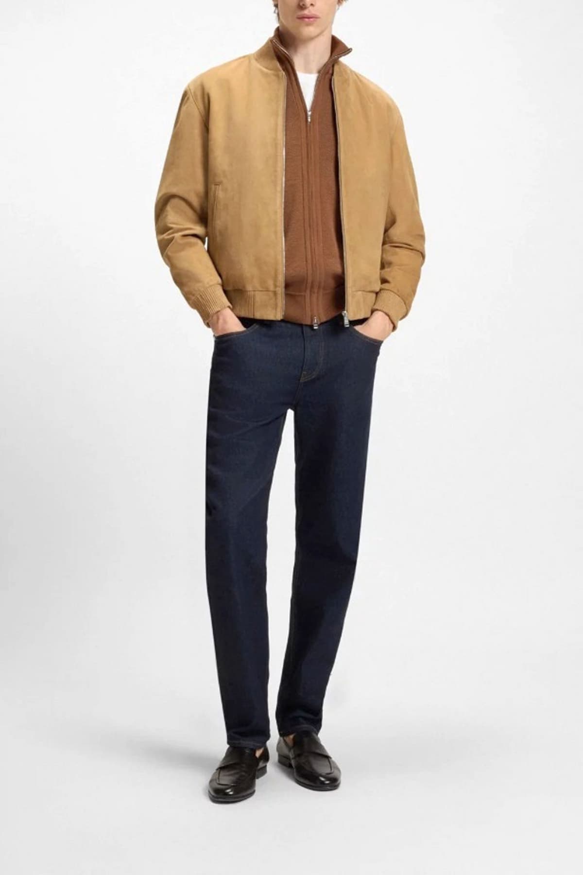 BOSS ΜΠΟΥΦΑΝ ΔΕΡΜΑ BOMBER H-MULLER ΚΑΜΗΛΟ