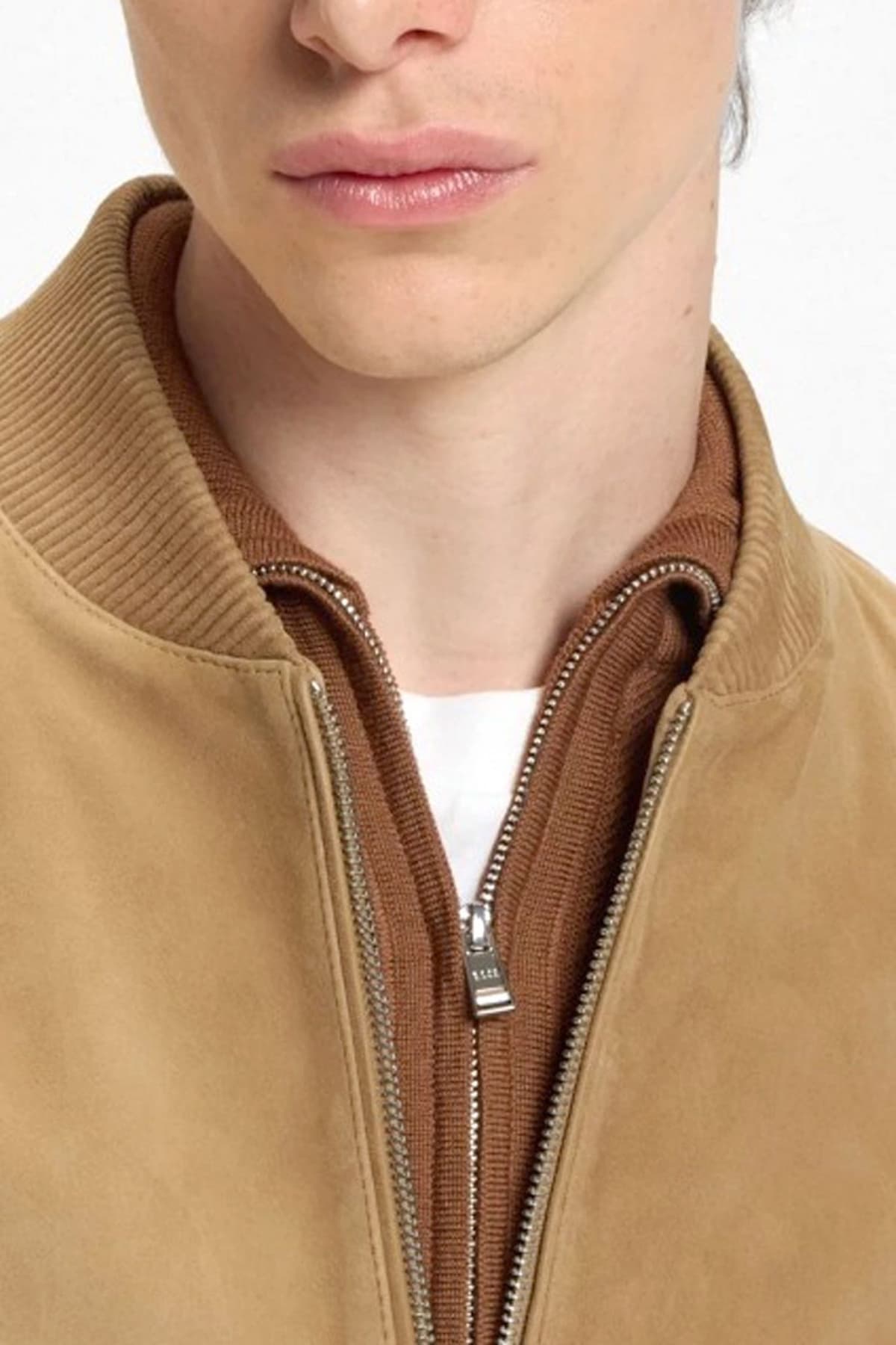 BOSS ΜΠΟΥΦΑΝ ΔΕΡΜΑ BOMBER H-MULLER ΚΑΜΗΛΟ