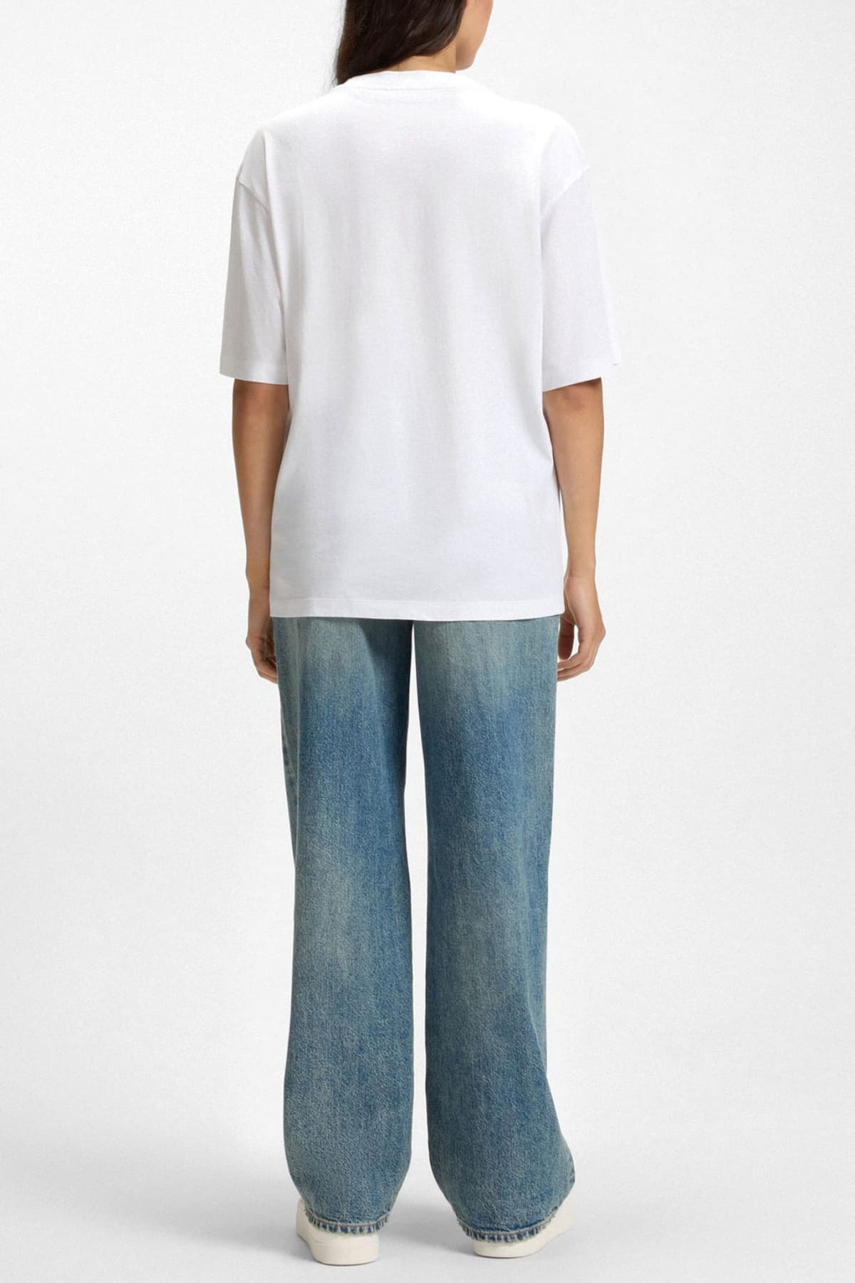 HUGO BLUE Τ-SHIRT NALAX ΛΕΥΚΟ