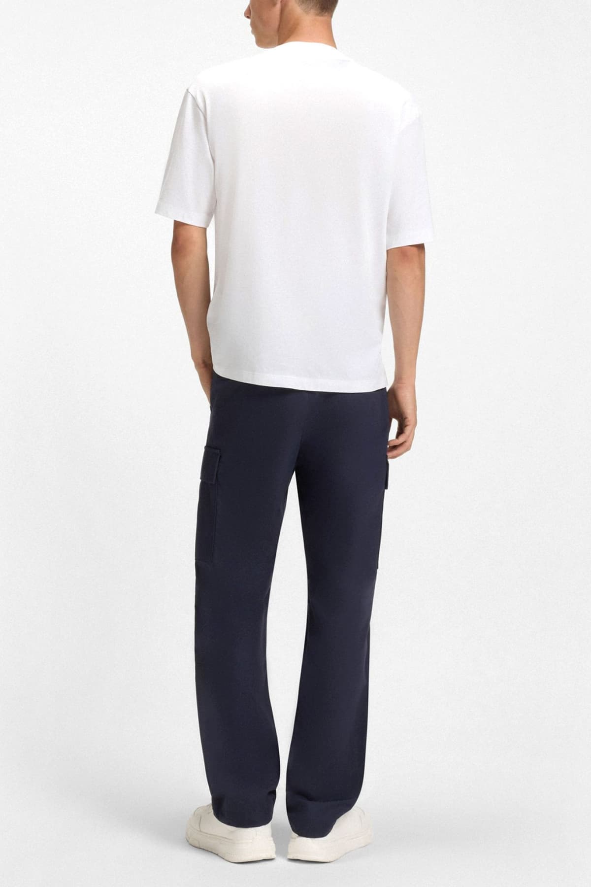 HUGO BLUE Τ-SHIRT NALAX ΛΕΥΚΟ