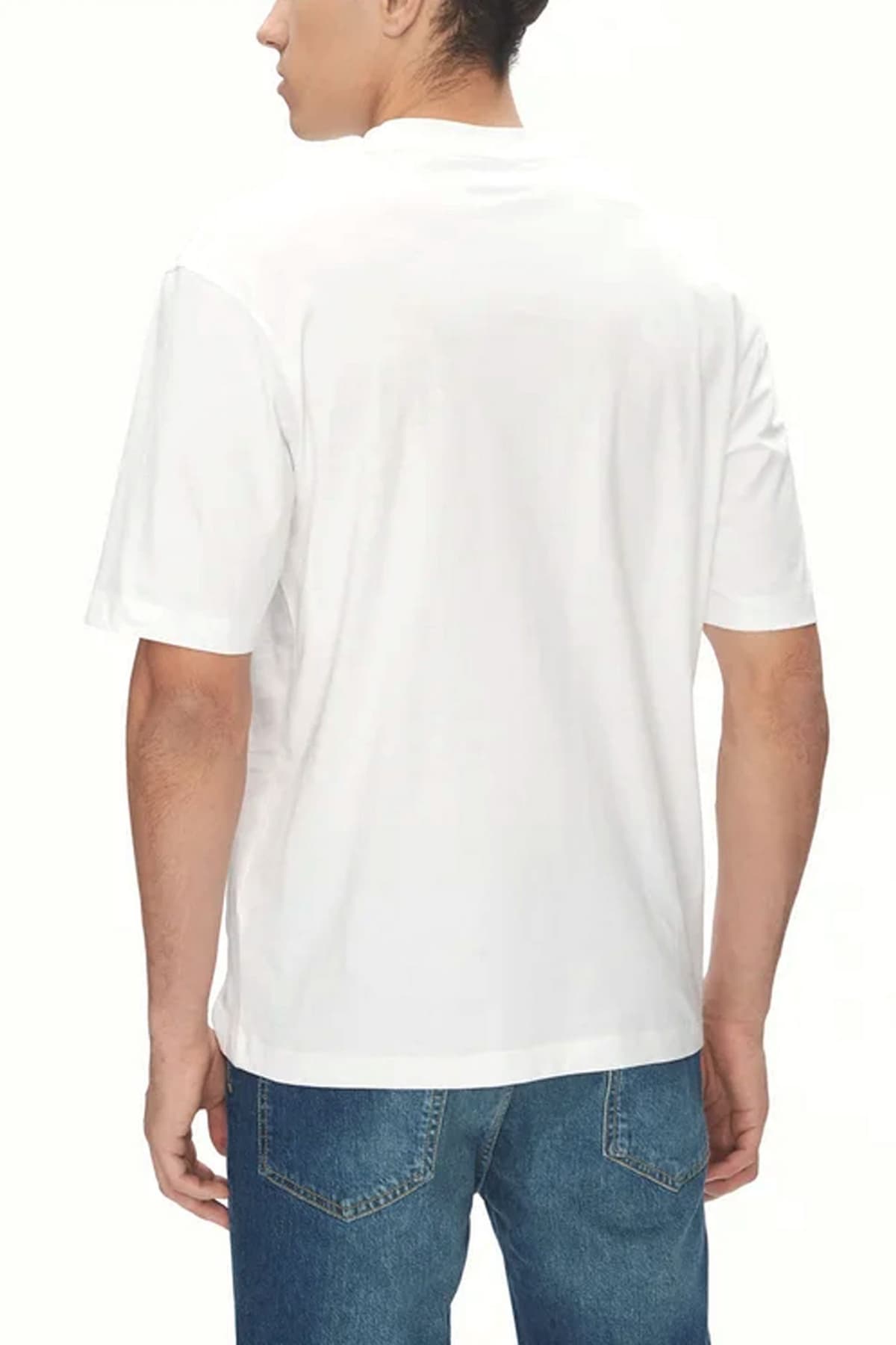 HUGO BLUE Τ-SHIRT NALAX ΛΕΥΚΟ