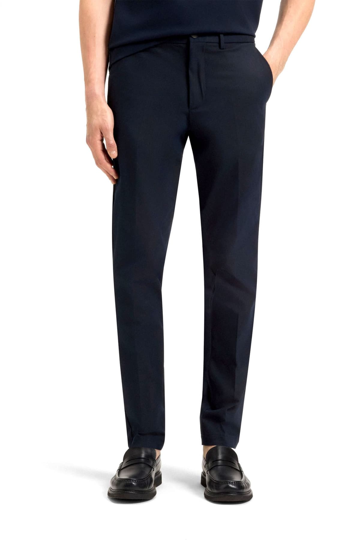 BOSS ΠΑΝΤΕΛΟΝΙ CHINO SLIM FIT P-KAITON1-ZIP ΜΠΛΕ