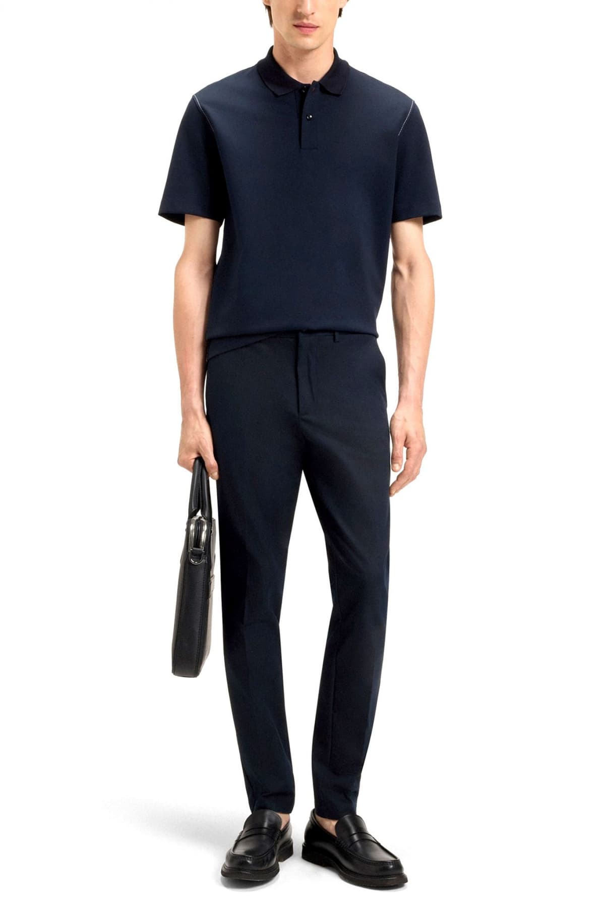 BOSS ΠΑΝΤΕΛΟΝΙ CHINO SLIM FIT P-KAITON1-ZIP ΜΠΛΕ