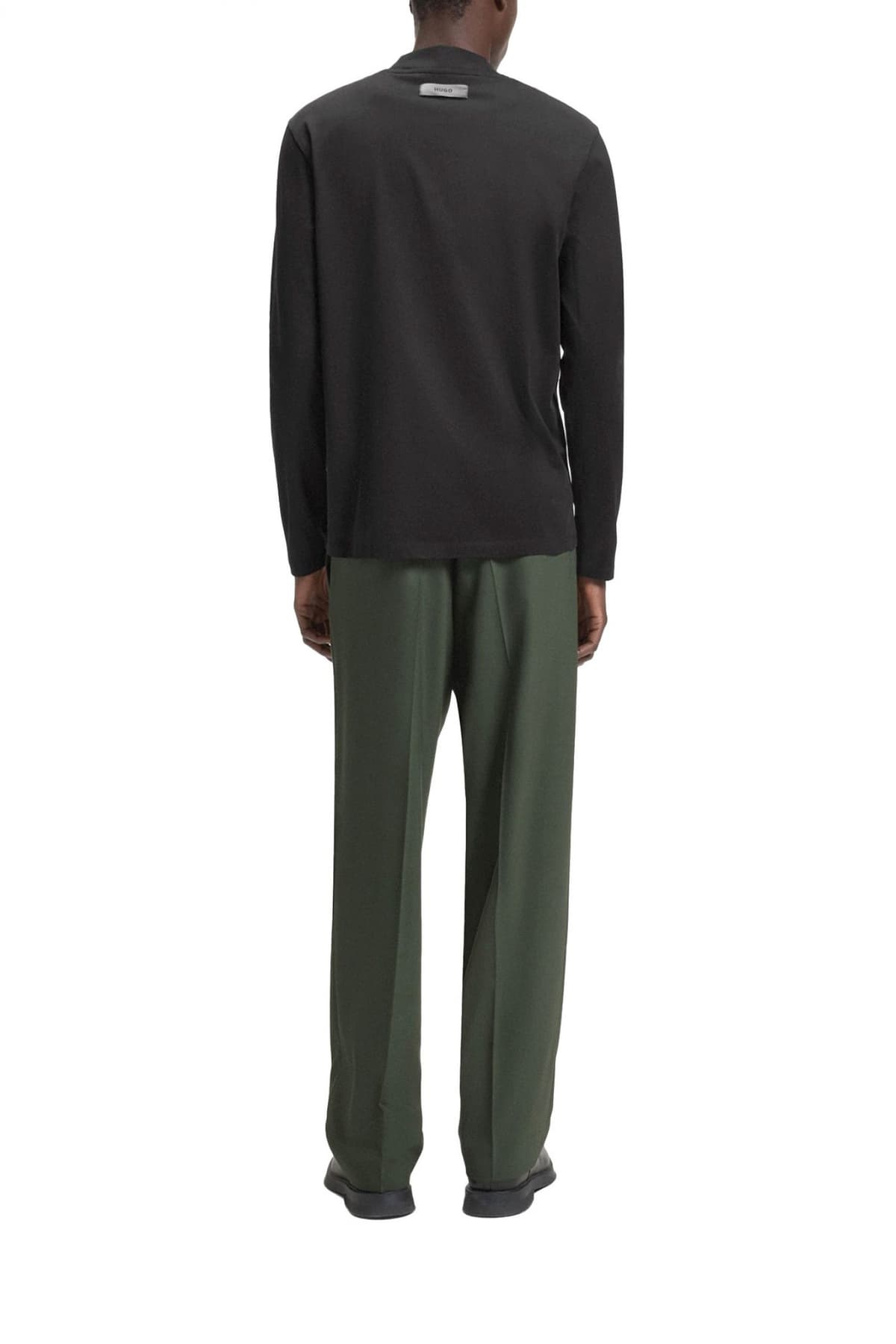 HUGO T-SHIRT DIMERSOLO ΜΑΥΡΟ