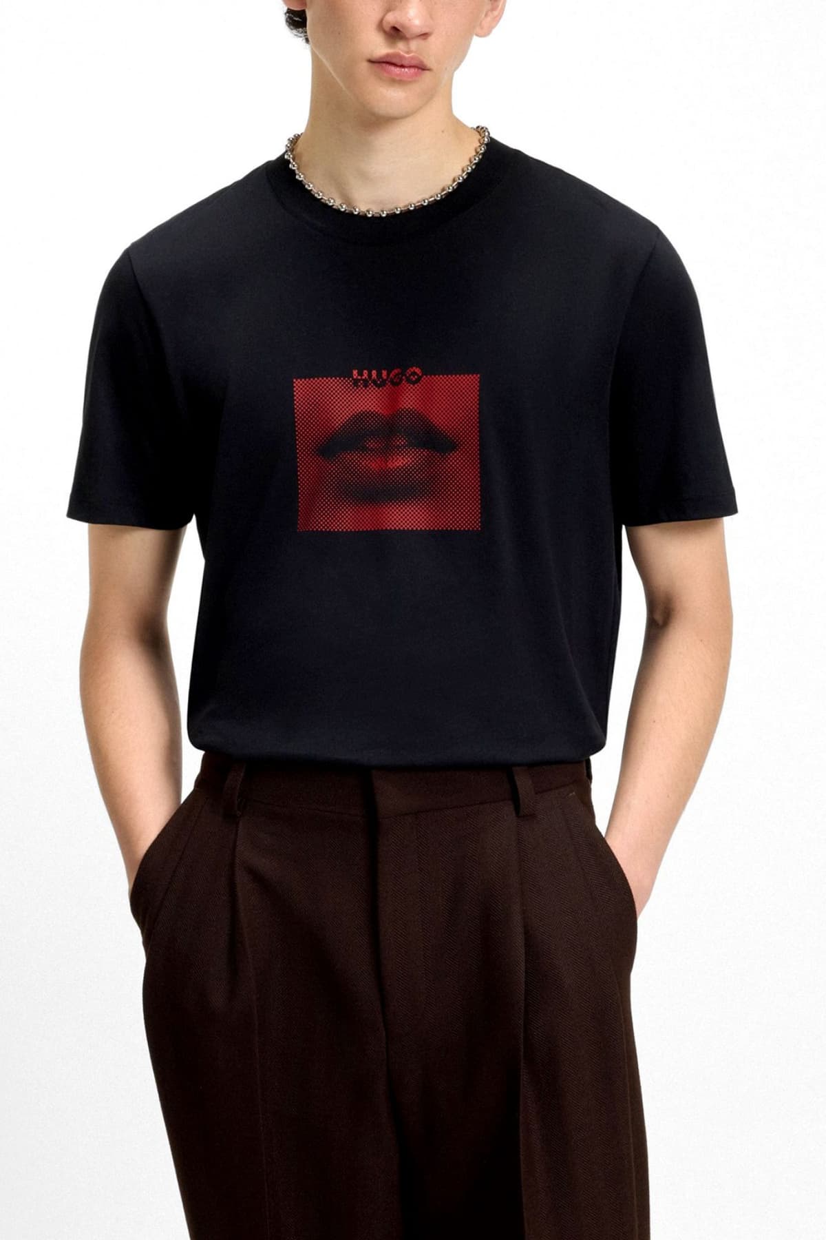 Ανδρικό Deterni T-shirt Μαύρο Hugo 50544496-001