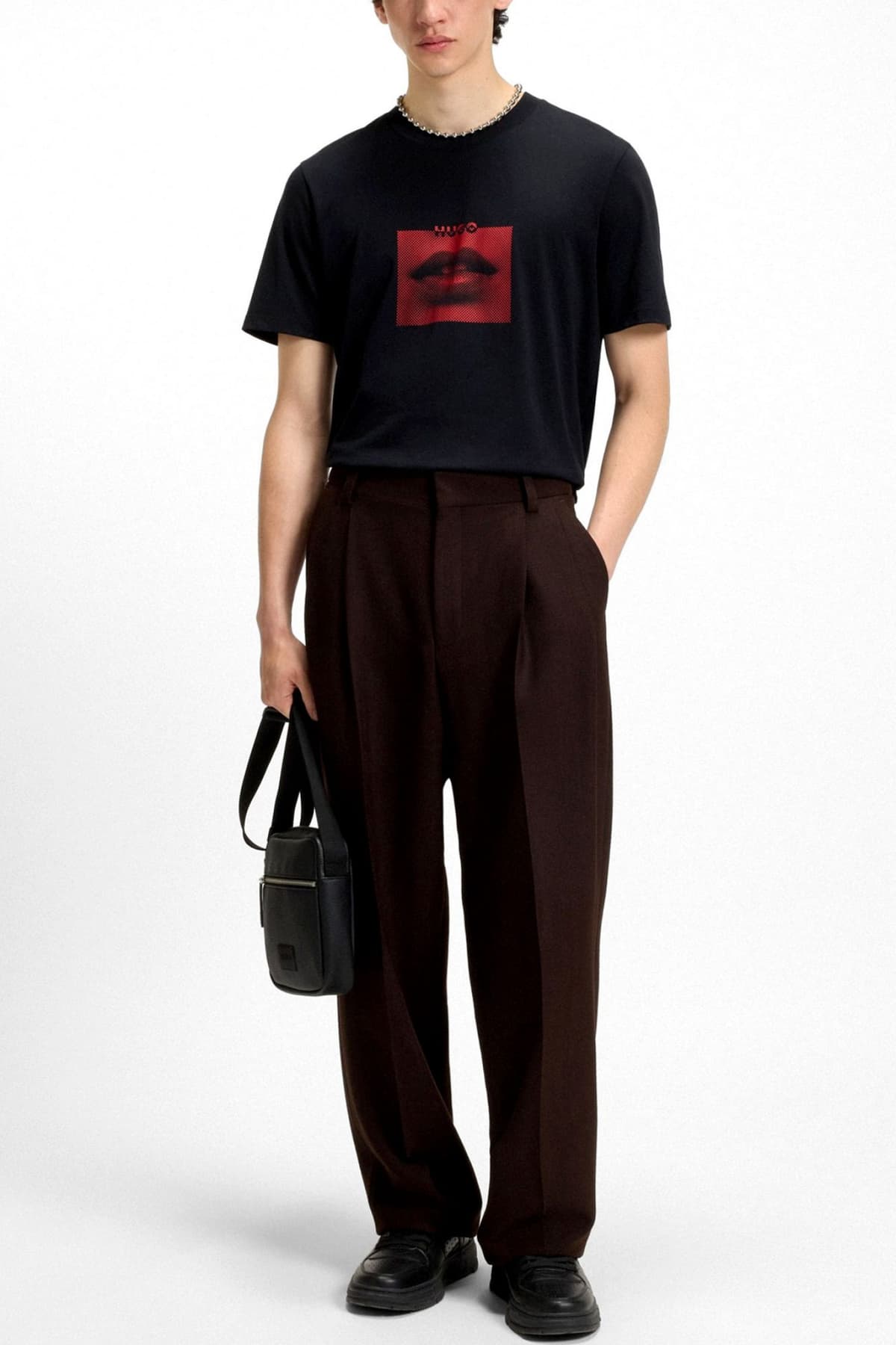 Ανδρικό Deterni T-shirt Μαύρο Hugo 50544496-001