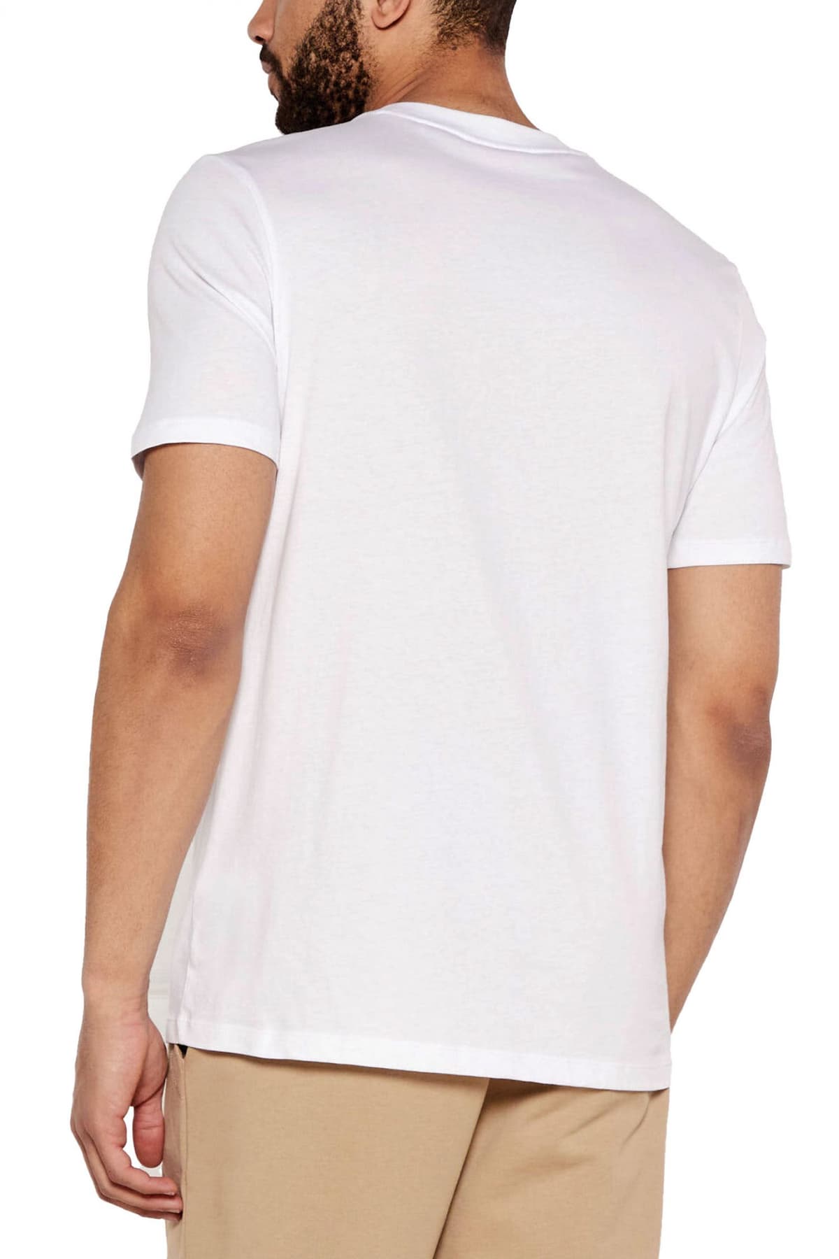 HUGO T-SHIRT DETERNI LOGO ΛΕΥΚΟ-ΜΠΕΖ