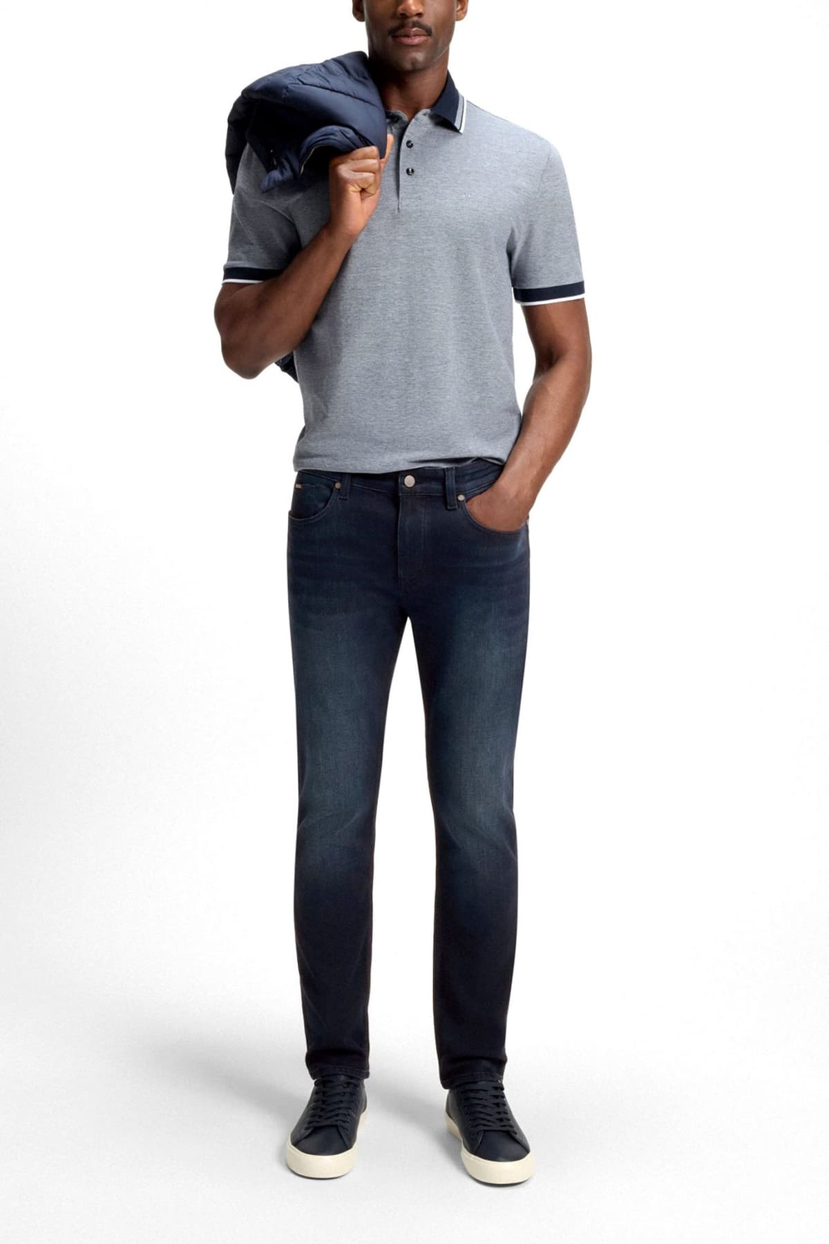 BOSS ΠΑΝΤΕΛΟΝΙ JEANS SLIM FIT P-DELAWARE ΜΠΛΕ