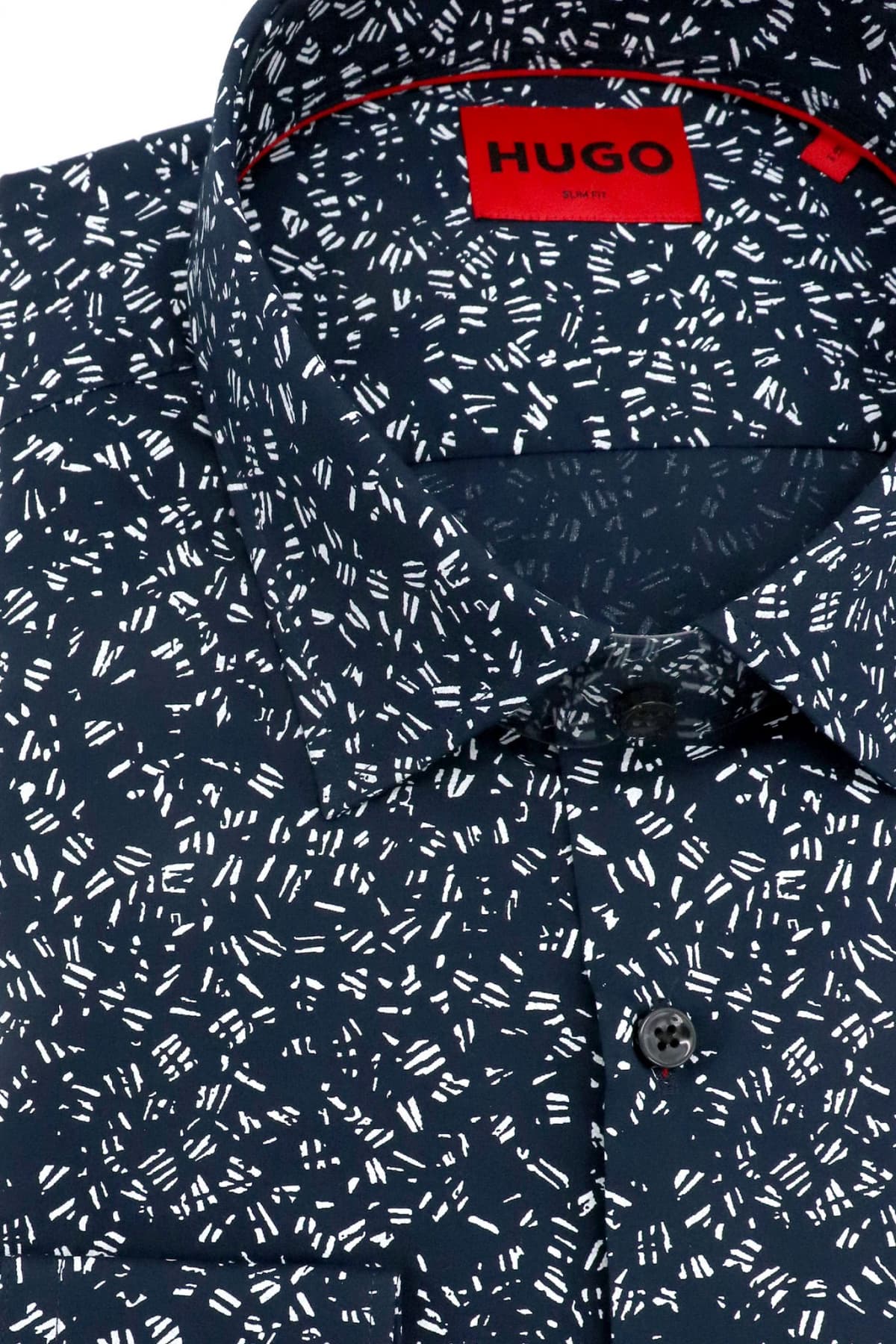 HUGO ΠΟΥΚΑΜΙΣΟ FLORAL SLIM FIT KENNO ΜΠΛΕ