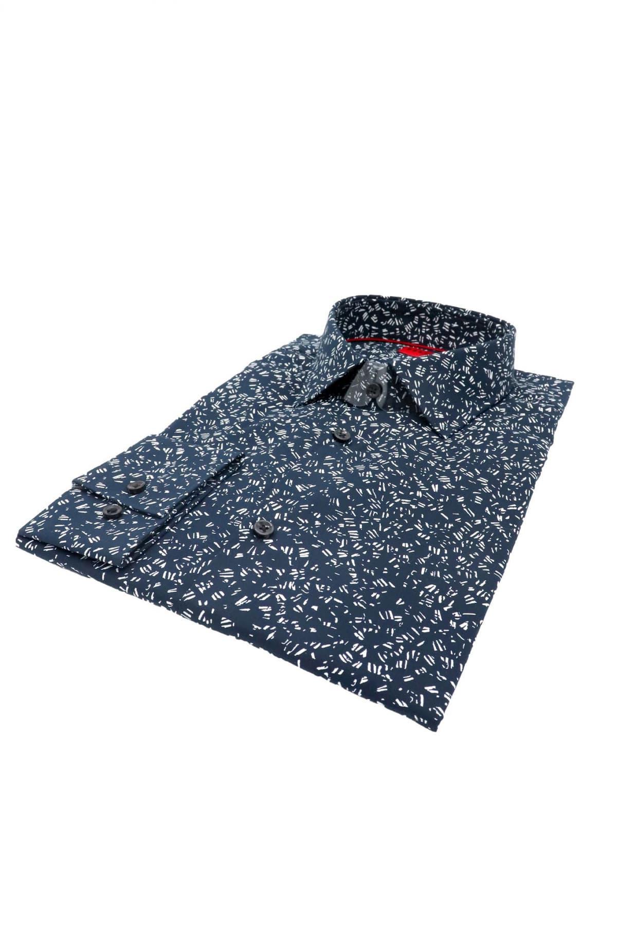 HUGO ΠΟΥΚΑΜΙΣΟ FLORAL SLIM FIT KENNO ΜΠΛΕ