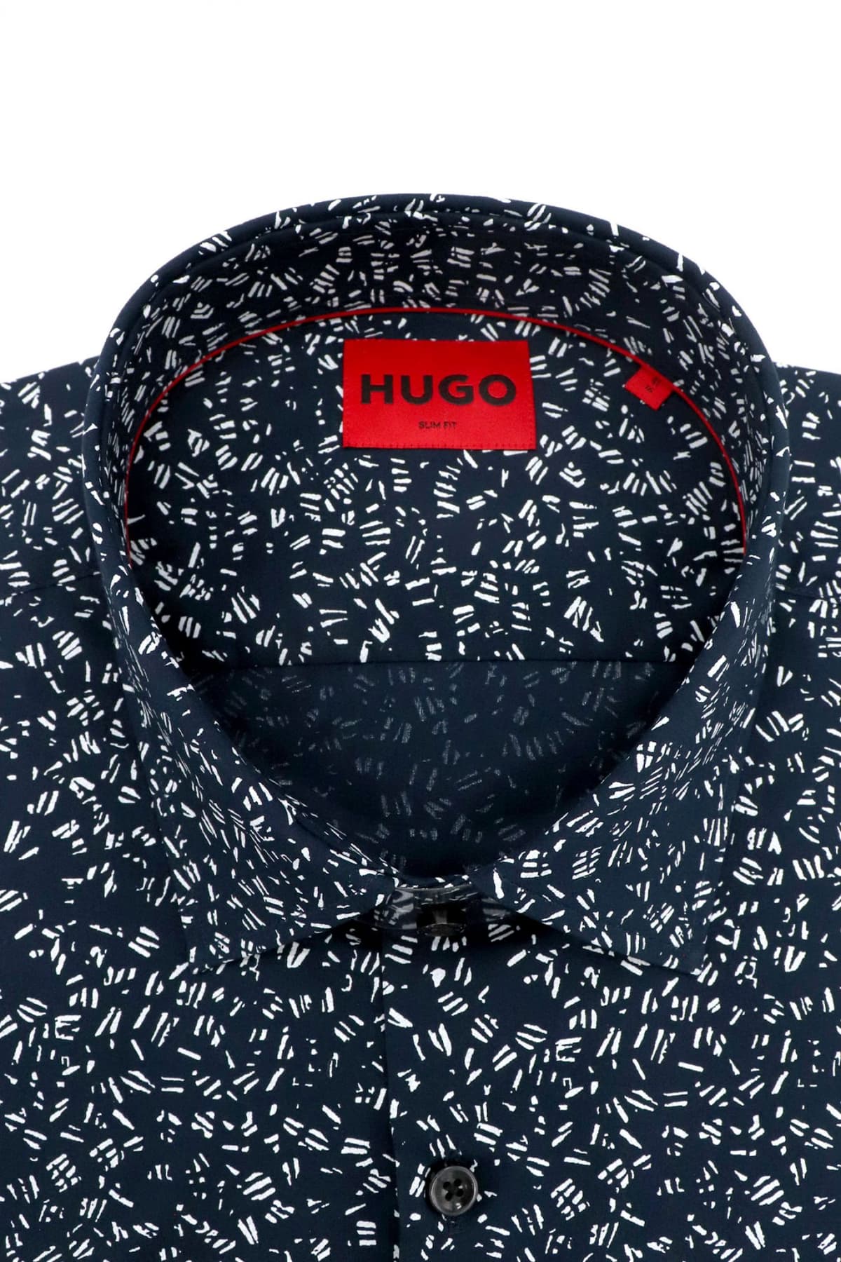 HUGO ΠΟΥΚΑΜΙΣΟ FLORAL SLIM FIT KENNO ΜΠΛΕ