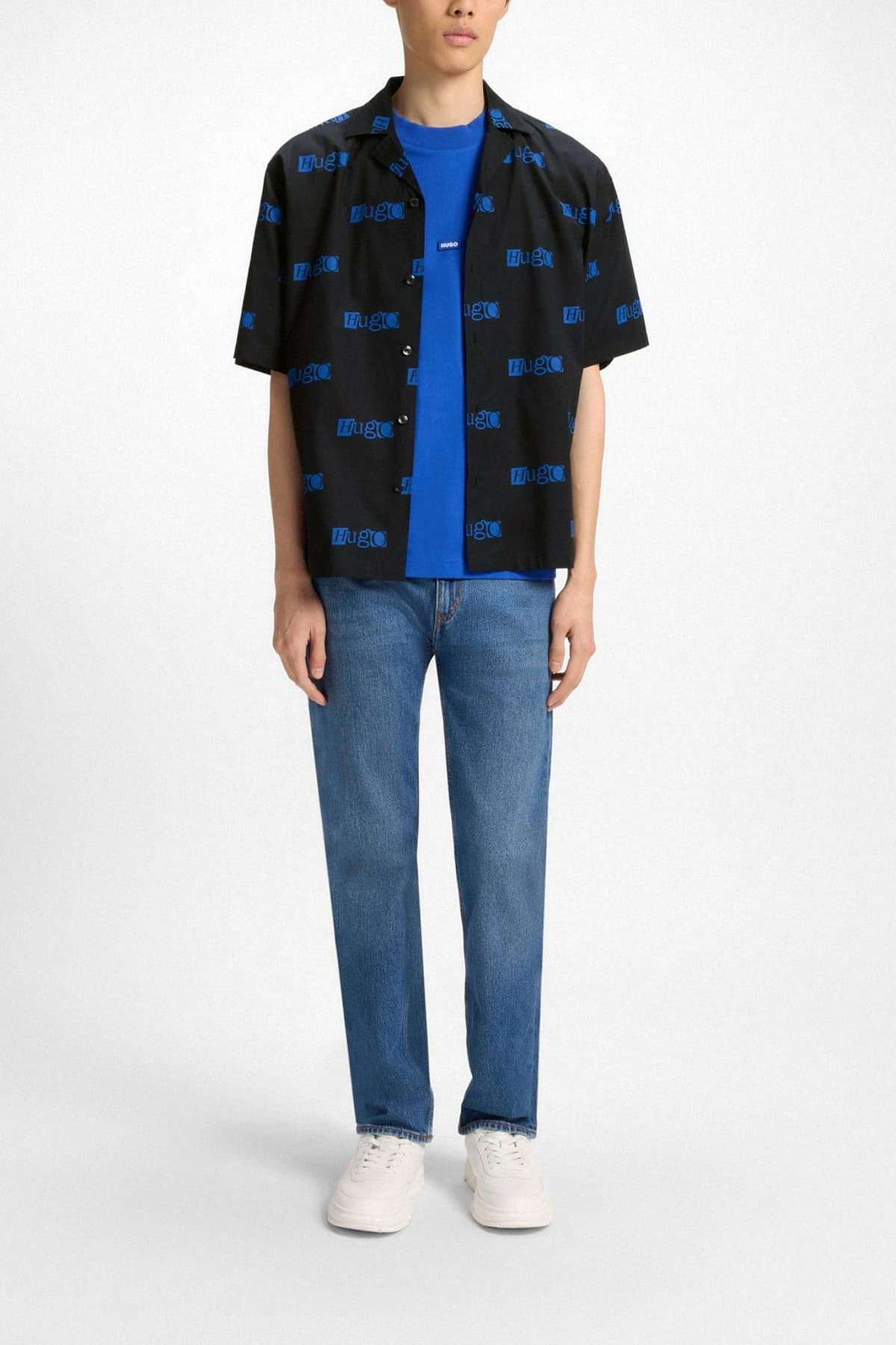 HUGO BLUE ΠΟΥΚΑΜΙΣO ELIGINO ΜΑΥΡΟ