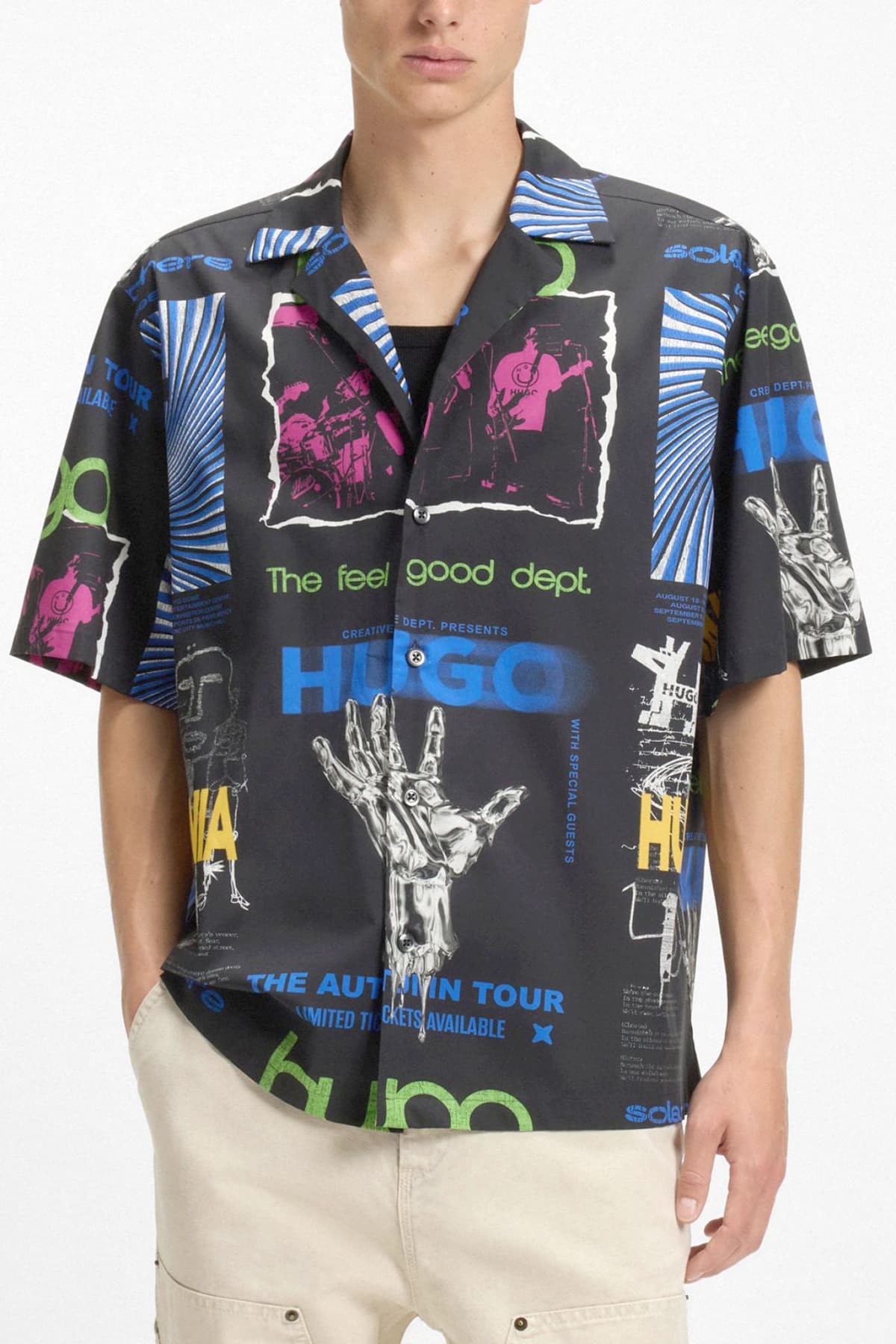 HUGO BLUE ΠΟΥΚΑΜΙΣO ELIGINO ΜΑΥΡΟ