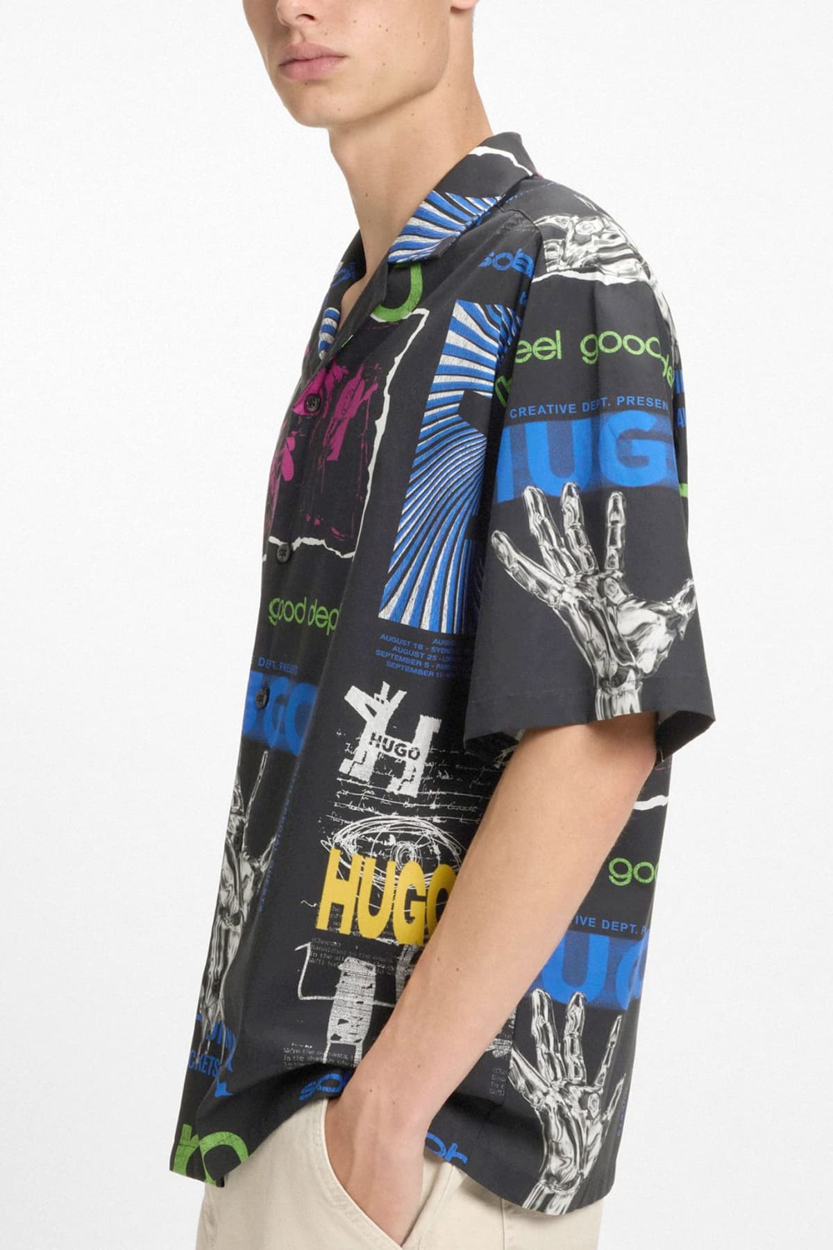 HUGO BLUE ΠΟΥΚΑΜΙΣO ELIGINO ΜΑΥΡΟ