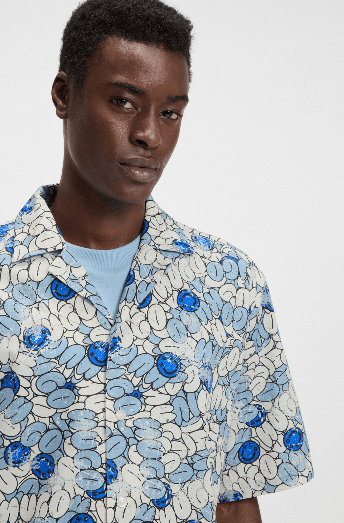 HUGO BLUE ΠΟΥΚΑΜΙΣO ELIGINO ΣΙΕΛ-ΜΠΛΕ