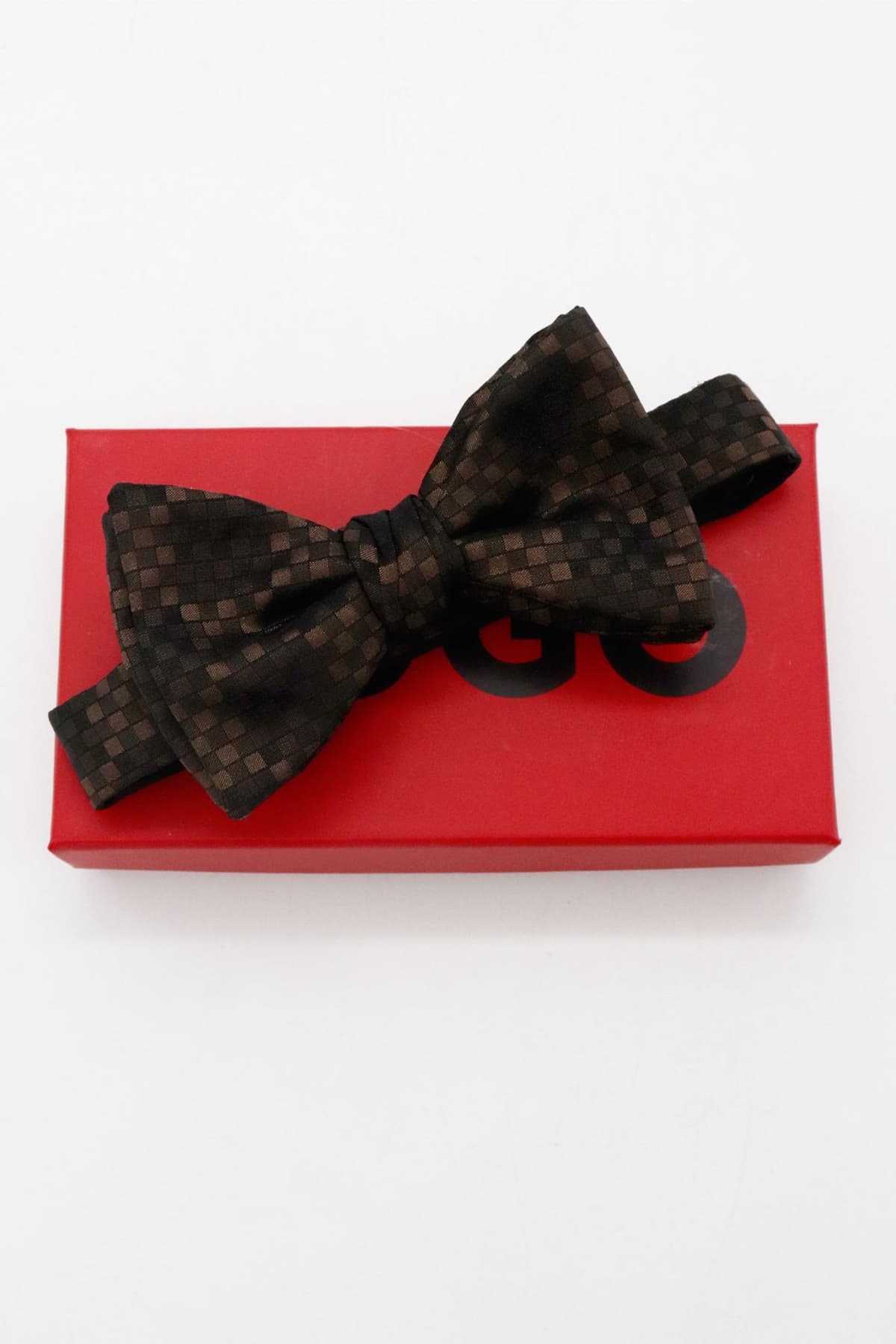 HUGO ΠΑΠΙΓΙΟΝ BOW TIE DRESSY ΜΠΡΟΝΖΕ-ΜΑΥΡΟ