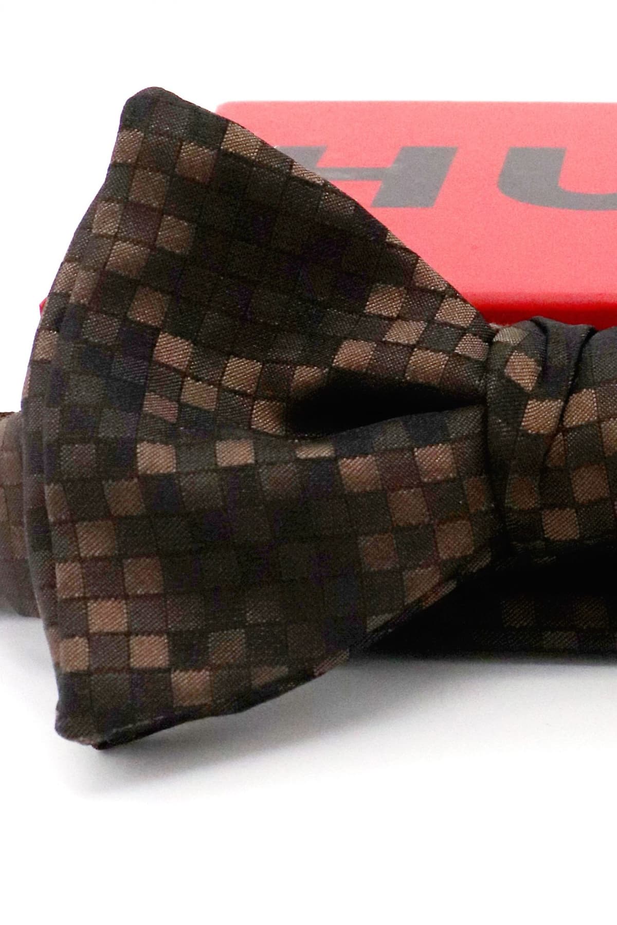 HUGO ΠΑΠΙΓΙΟΝ BOW TIE DRESSY ΜΠΡΟΝΖΕ-ΜΑΥΡΟ