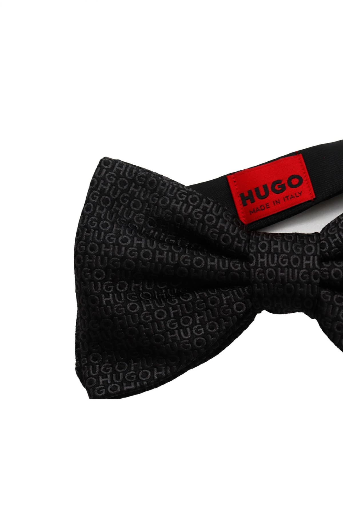 HUGO ΠΑΠΙΓΙΟΝ BOW TIE ALL OVER LOGO TIE ΜΑΥΡΟ