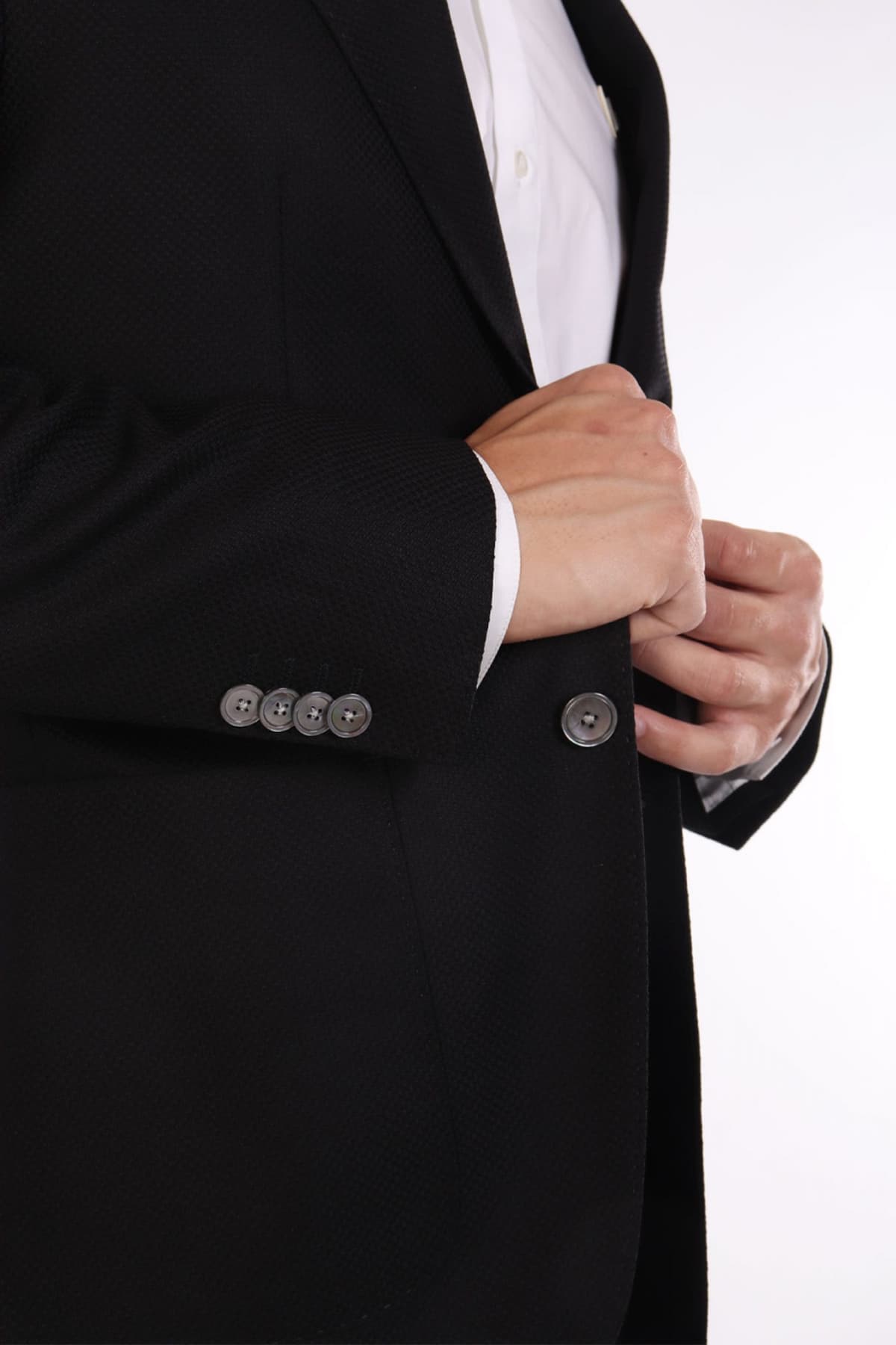 BOSS ΣΑΚΑΚΙ BLAZER ΜΙΚΡΟΣΧΕΔΙΟ SLIM FIT H-HUTSON-2PP-253 ΜΑΥΡΟ