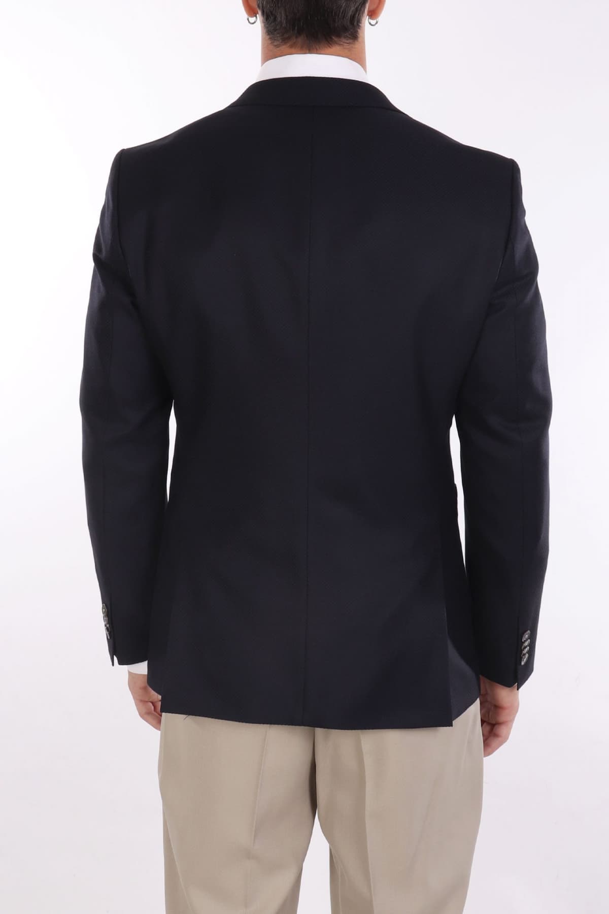 BOSS ΣΑΚΑΚΙ BLAZER ΜΙΚΡΟΣΧΕΔΙΟ SLIM FIT H-HUTSON-2PP-253 ΜΠΛΕ