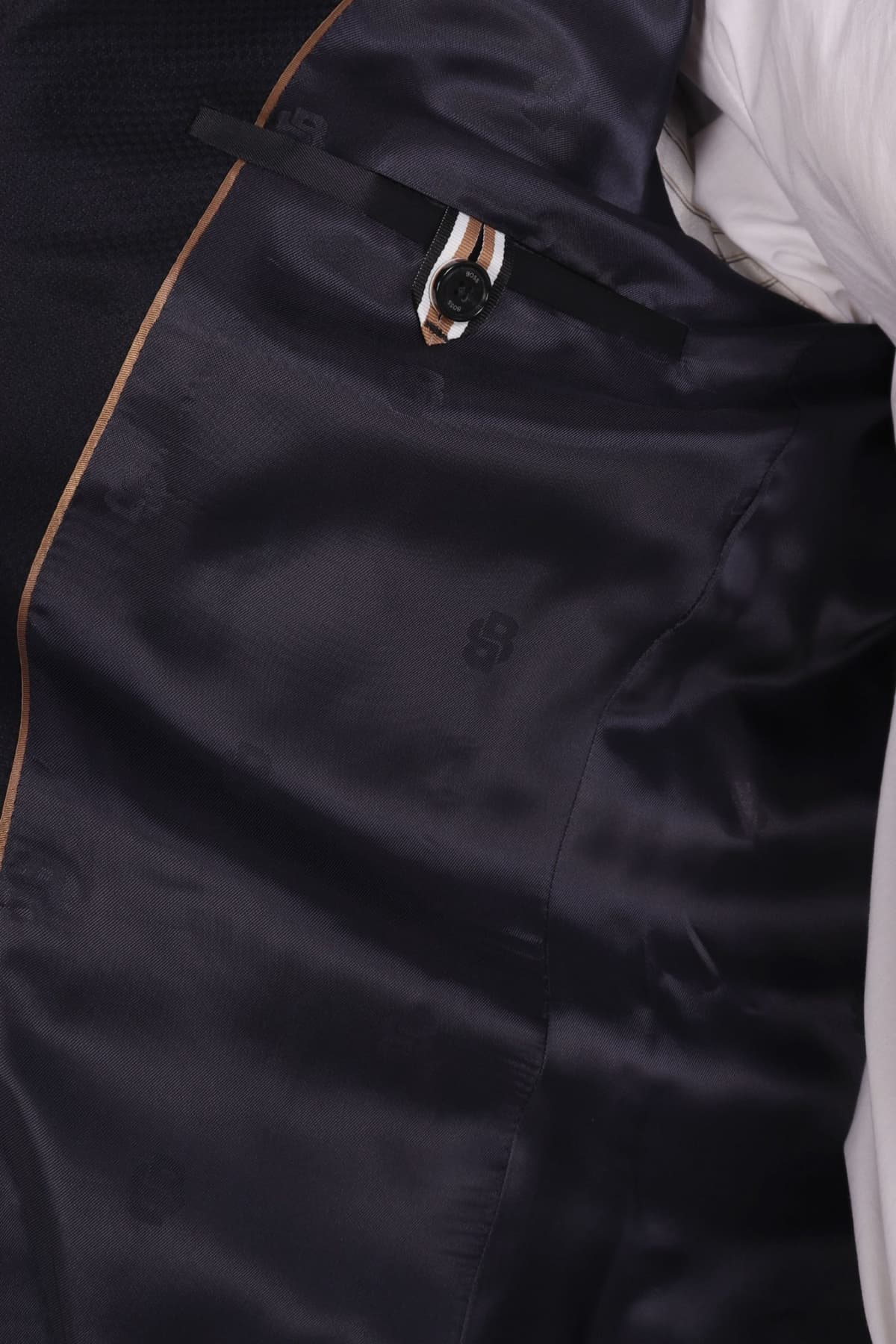 BOSS ΣΑΚΑΚΙ BLAZER ΜΙΚΡΟΣΧΕΔΙΟ SLIM FIT H-HUTSON-2PP-253 ΜΠΛΕ