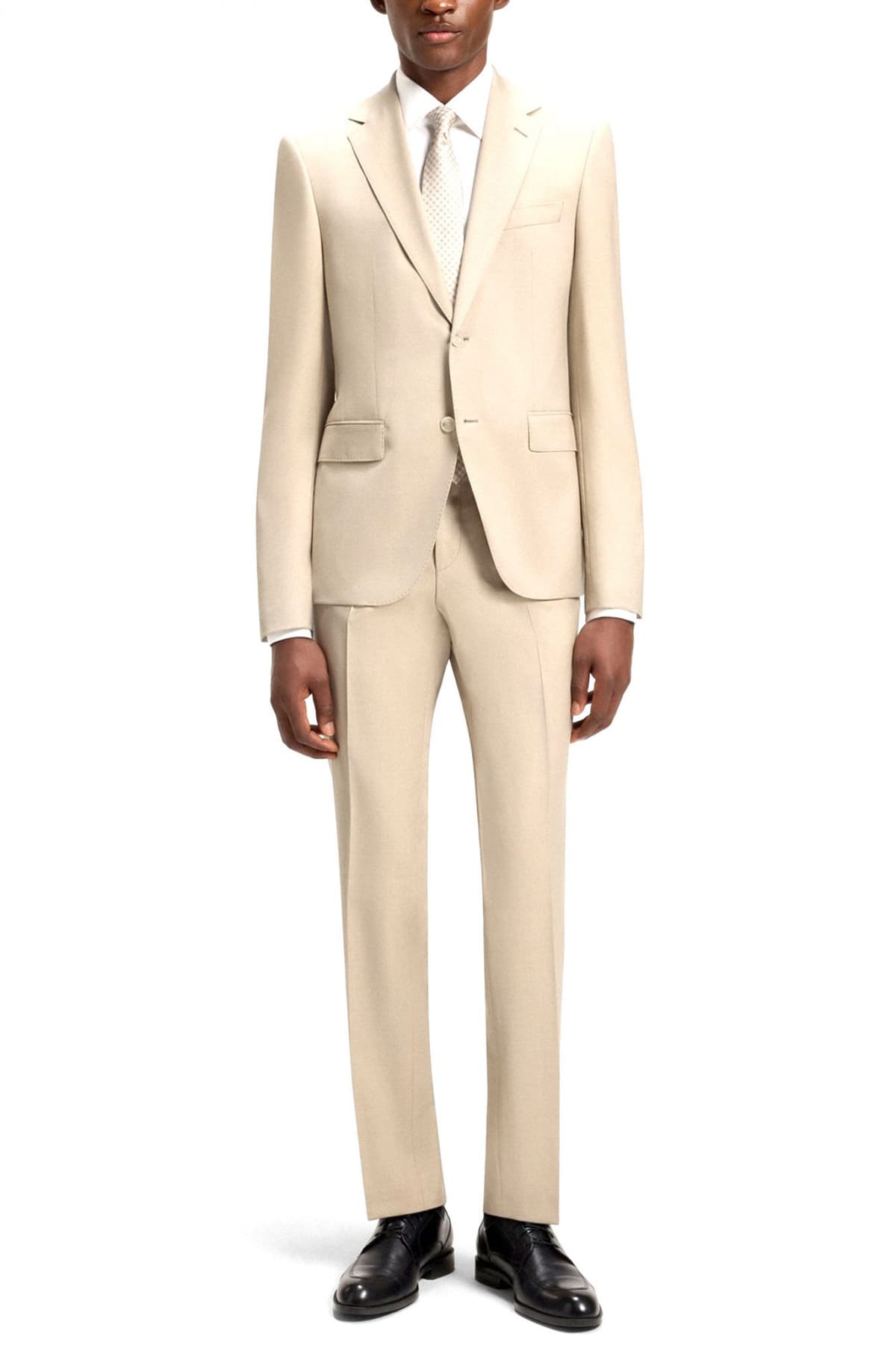 BOSS ΚΟΣΤΟΥΜΙ REGULAR FIT LANIFICIO TESSE BIELLA SUPER100 NATURAL STRETCH H-JECKSON-2PCS-253 ΜΠΕΖ