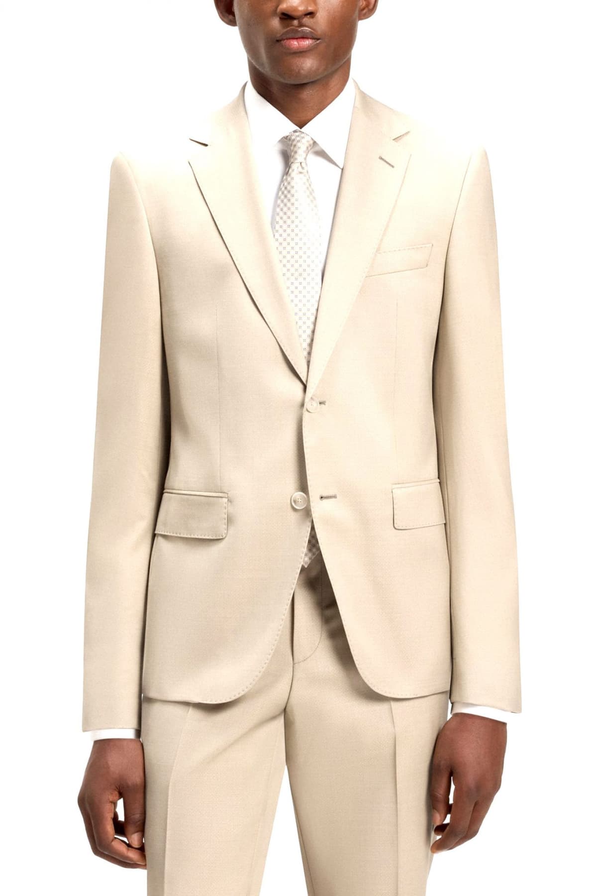 BOSS ΚΟΣΤΟΥΜΙ REGULAR FIT LANIFICIO TESSE BIELLA SUPER100 NATURAL STRETCH H-JECKSON-2PCS-253 ΜΠΕΖ