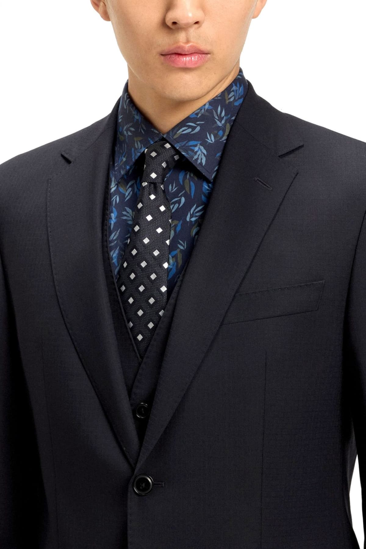 BOSS ΚΟΣΤΟΥΜΙ ΡΙΓΕ ΜΕ ΓΙΛΕΚΟ REGULAR FIT REDA STRETCH H-JECKSON-3PCS-253 ΜΠΛΕ