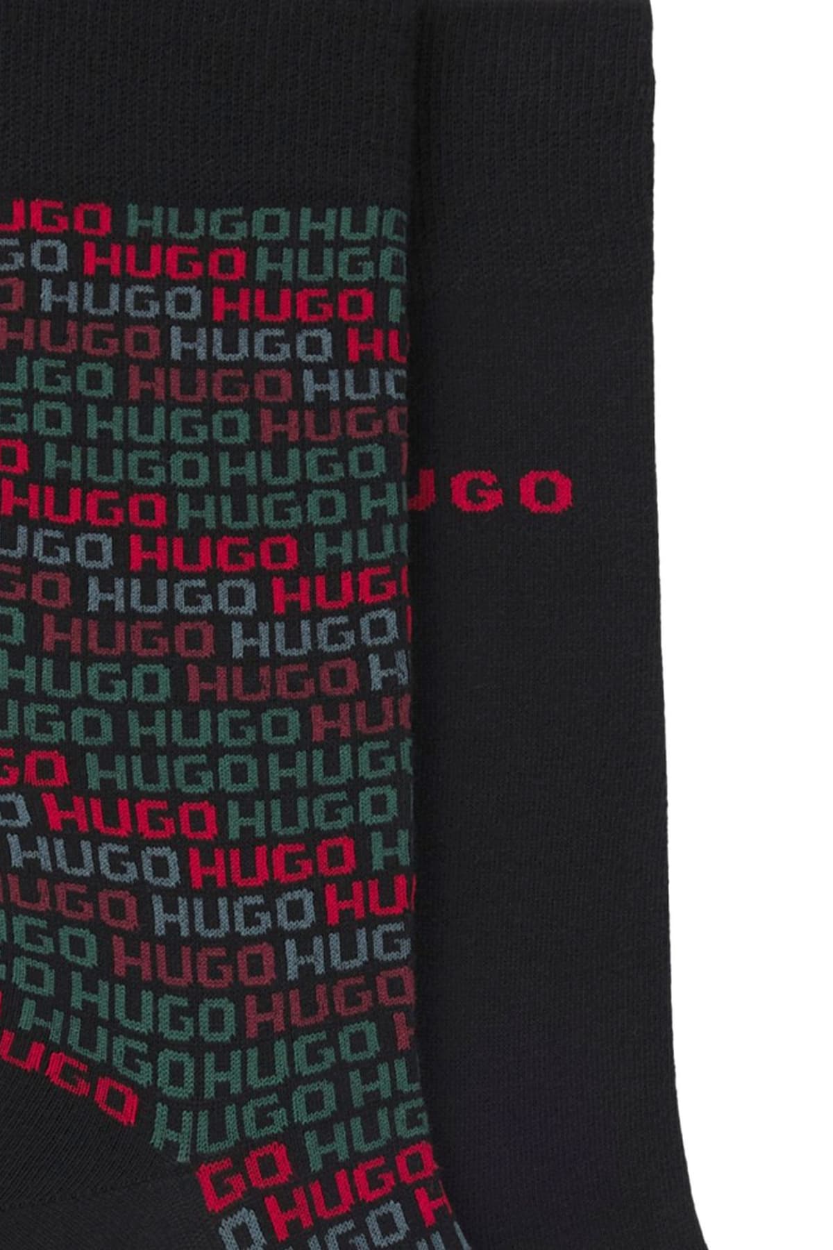 HUGO ΚΑΛΤΣΕΣ 2P RS ALL OVER CC LOGO ΜΑΥΡΟ