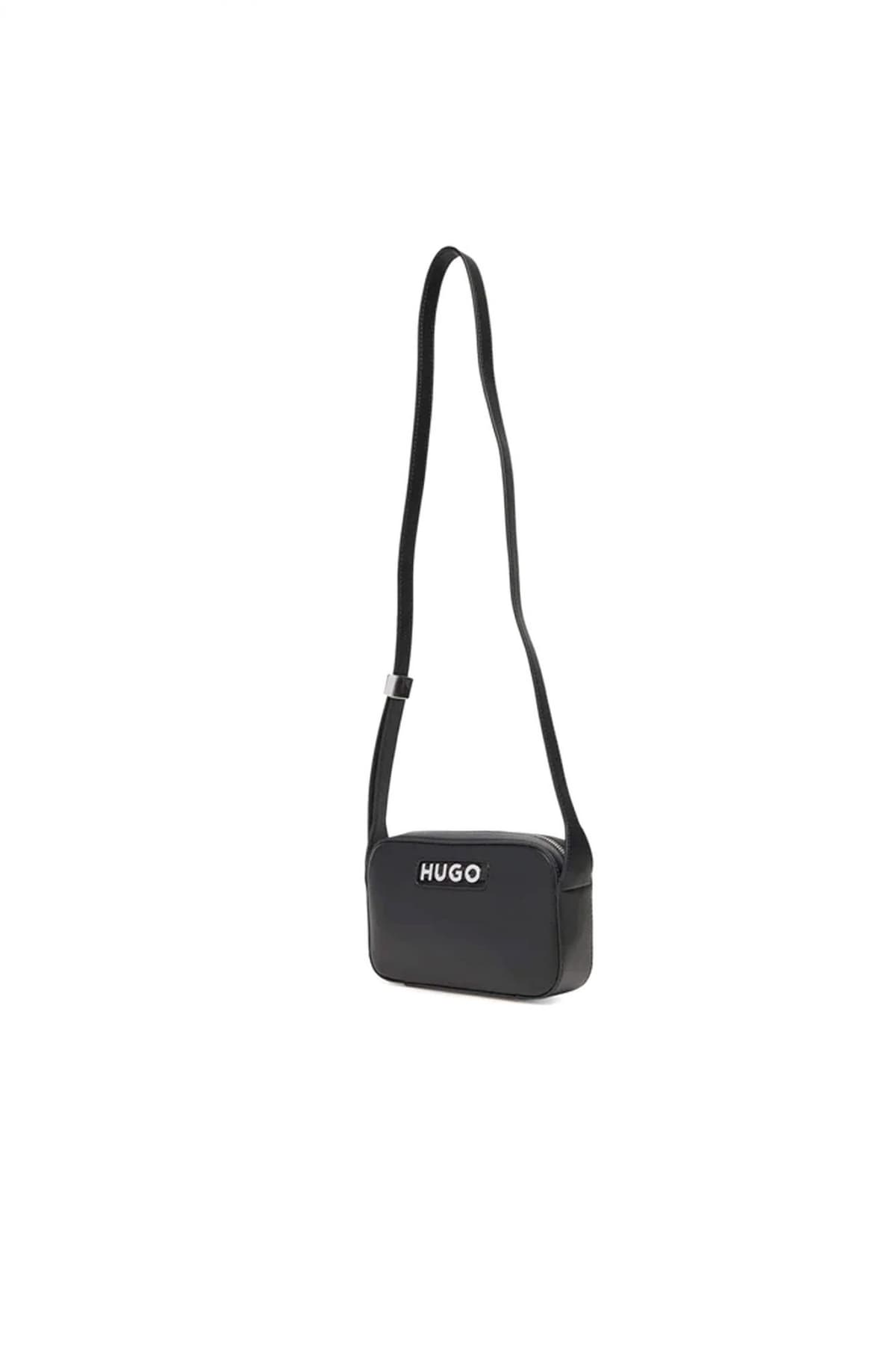 HUGO ΤΣΑΝΤΑ CROSSBODY MEL2.0 CROSSB. ZIP LOGO ΜΑΥΡΟ