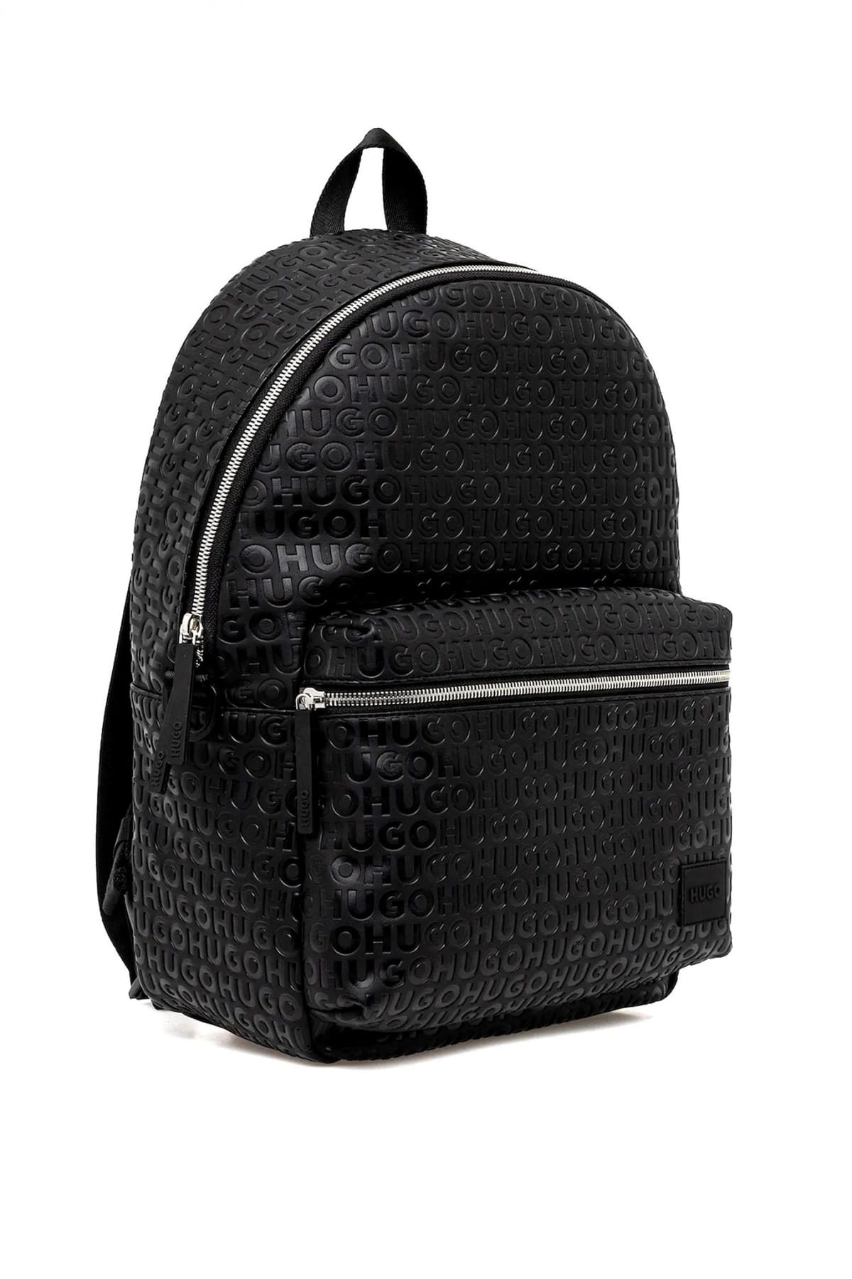 HUGO ΤΣΑΝΤΑ BACKPACK ETHON2.0HI_M_BACKP ALL OVER LOGO ΜΑΥΡΟ