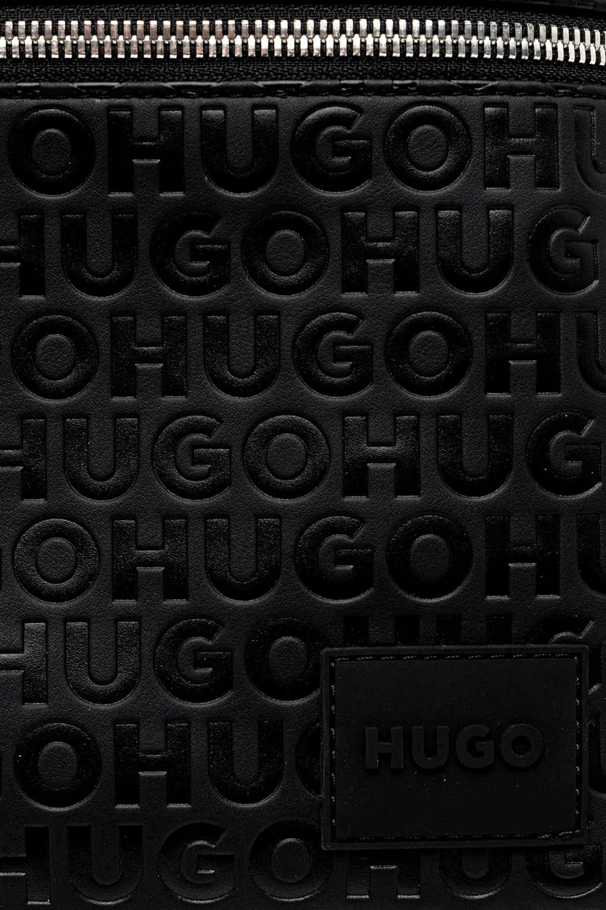 HUGO ΤΣΑΝΤΑ BACKPACK ETHON2.0HI_M_BACKP ALL OVER LOGO ΜΑΥΡΟ