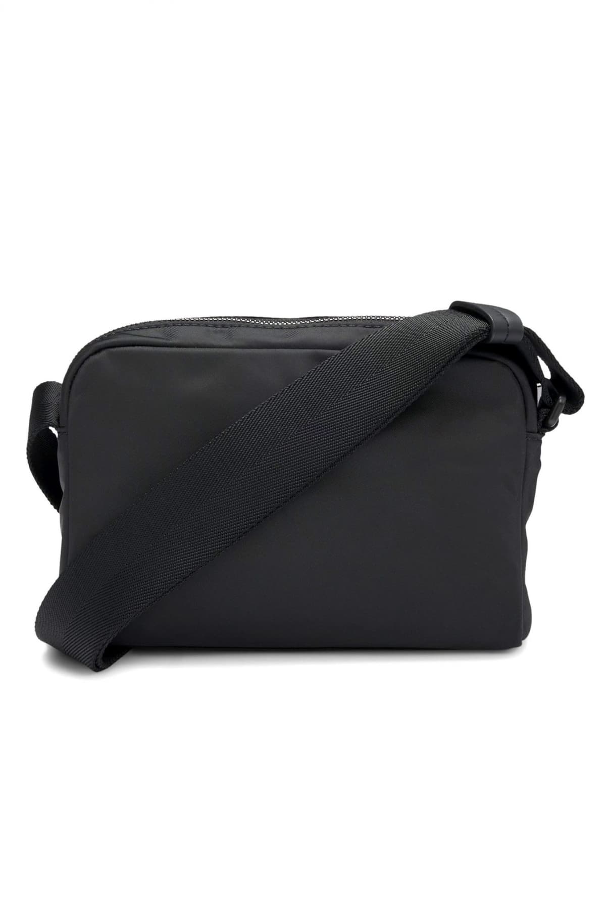 HUGO ΤΣΑΝΤΑΚΙ CROSSBODY QUANTIC_N_EW CROSSB LOGO ΜΕΤΑΛΛΙΚΟ ΜΑΥΡΟ