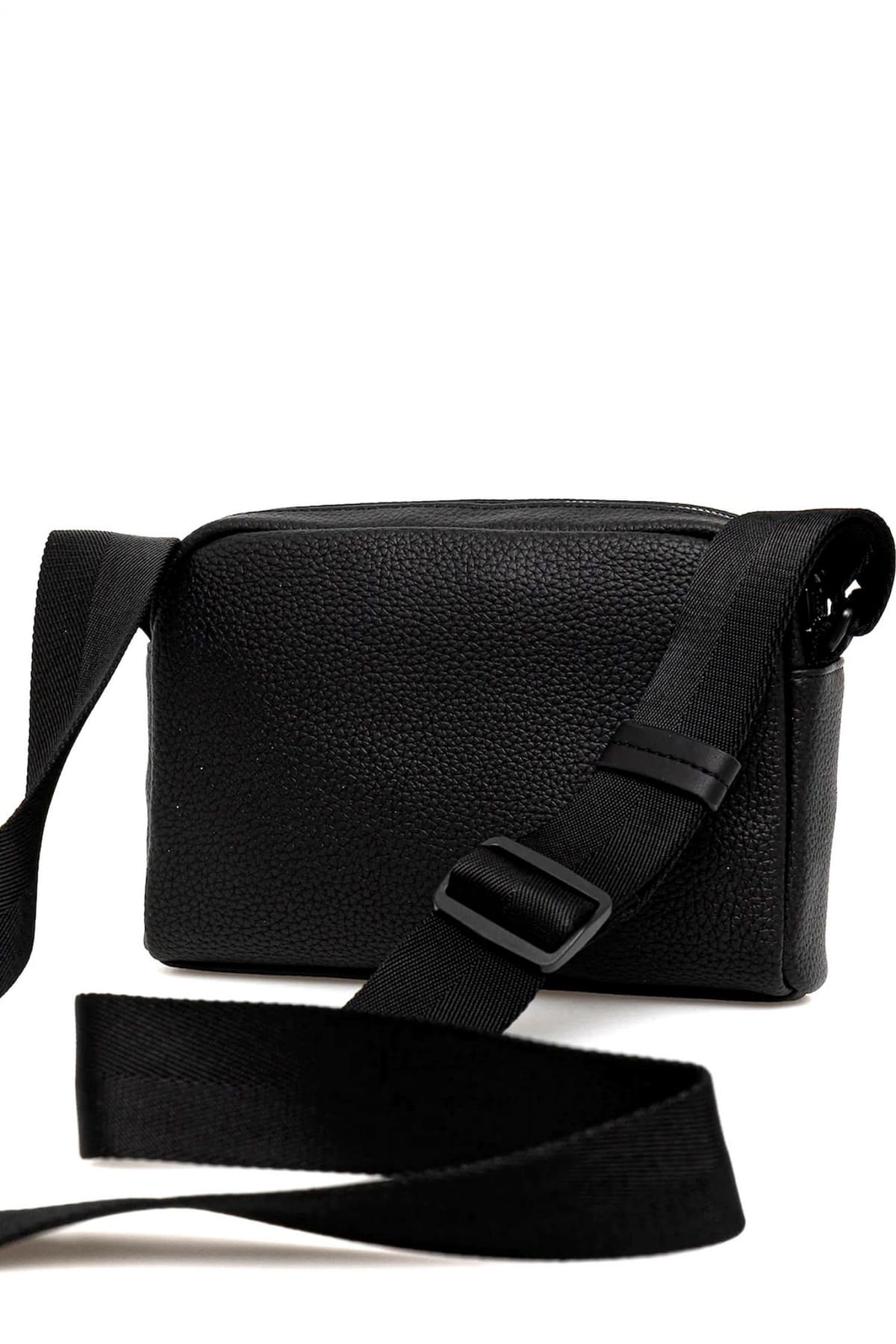 HUGO ΤΣΑΝΤΑΚΙ CROSSBODY QUANTIC_EW CROSSB LOGO ΜΕΤΑΛΛΙΚΟ ΜΑΥΡΟ