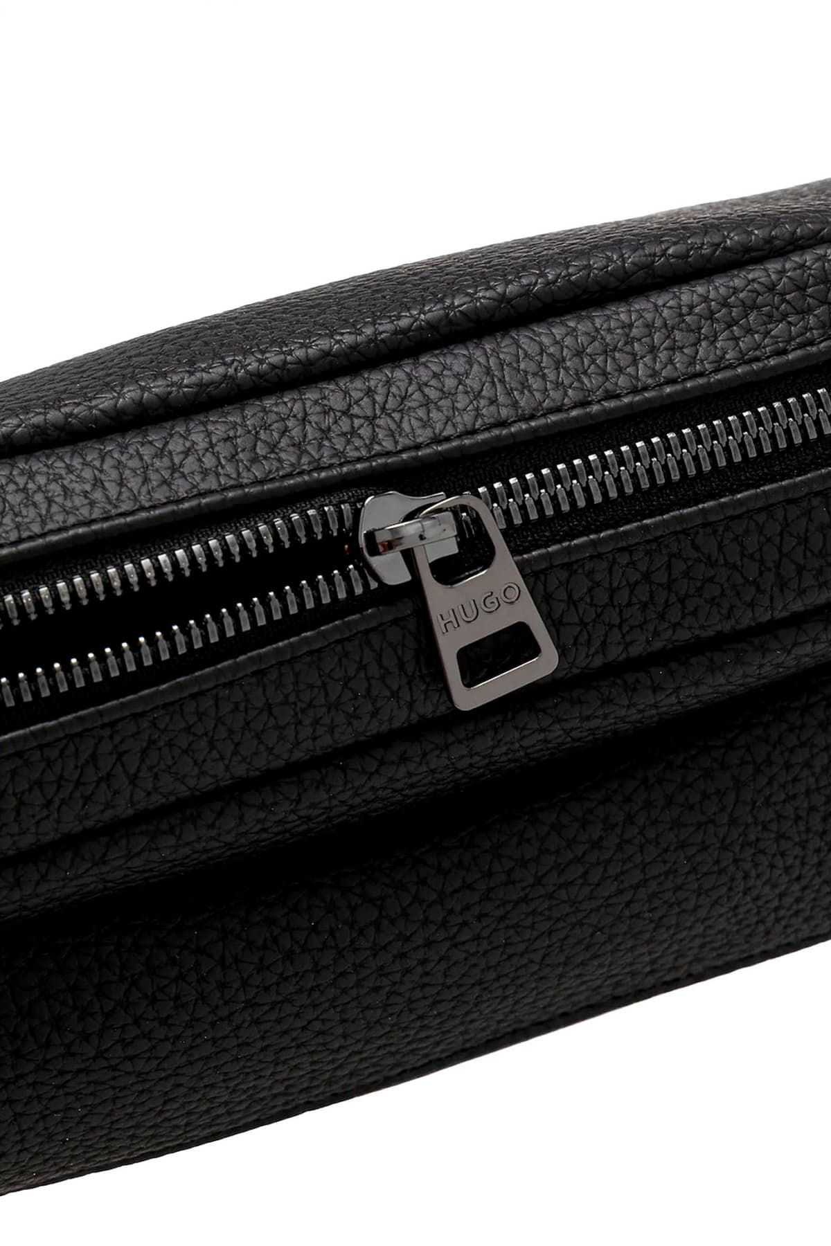 HUGO ΤΣΑΝΤΑΚΙ CROSSBODY QUANTIC_EW CROSSB LOGO ΜΕΤΑΛΛΙΚΟ ΜΑΥΡΟ