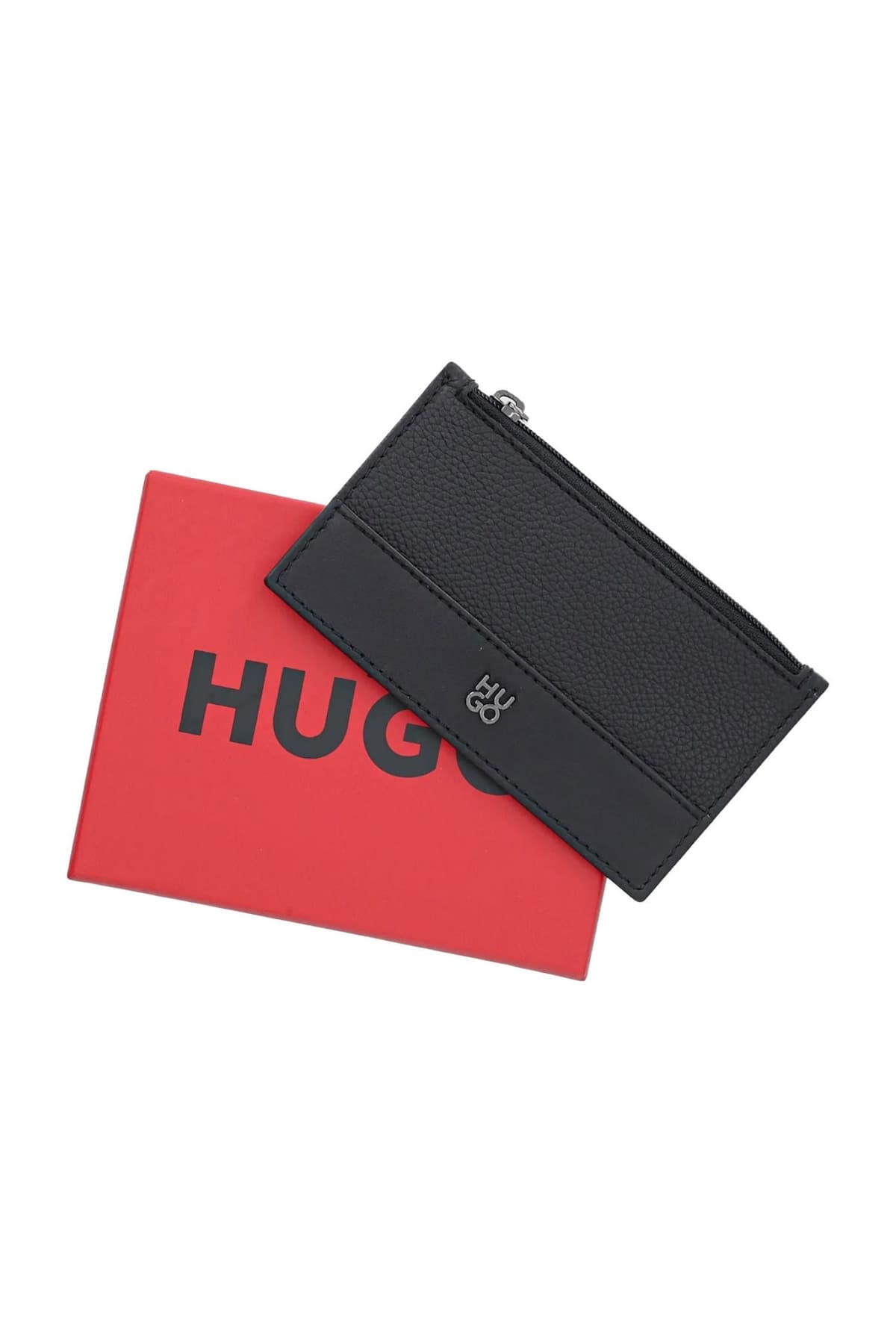 HUGO ΘΗΚΗ ΚΑΡΤΩΝ QUANTIC_ZIP_CARDCASE ΜΑΥΡΟ