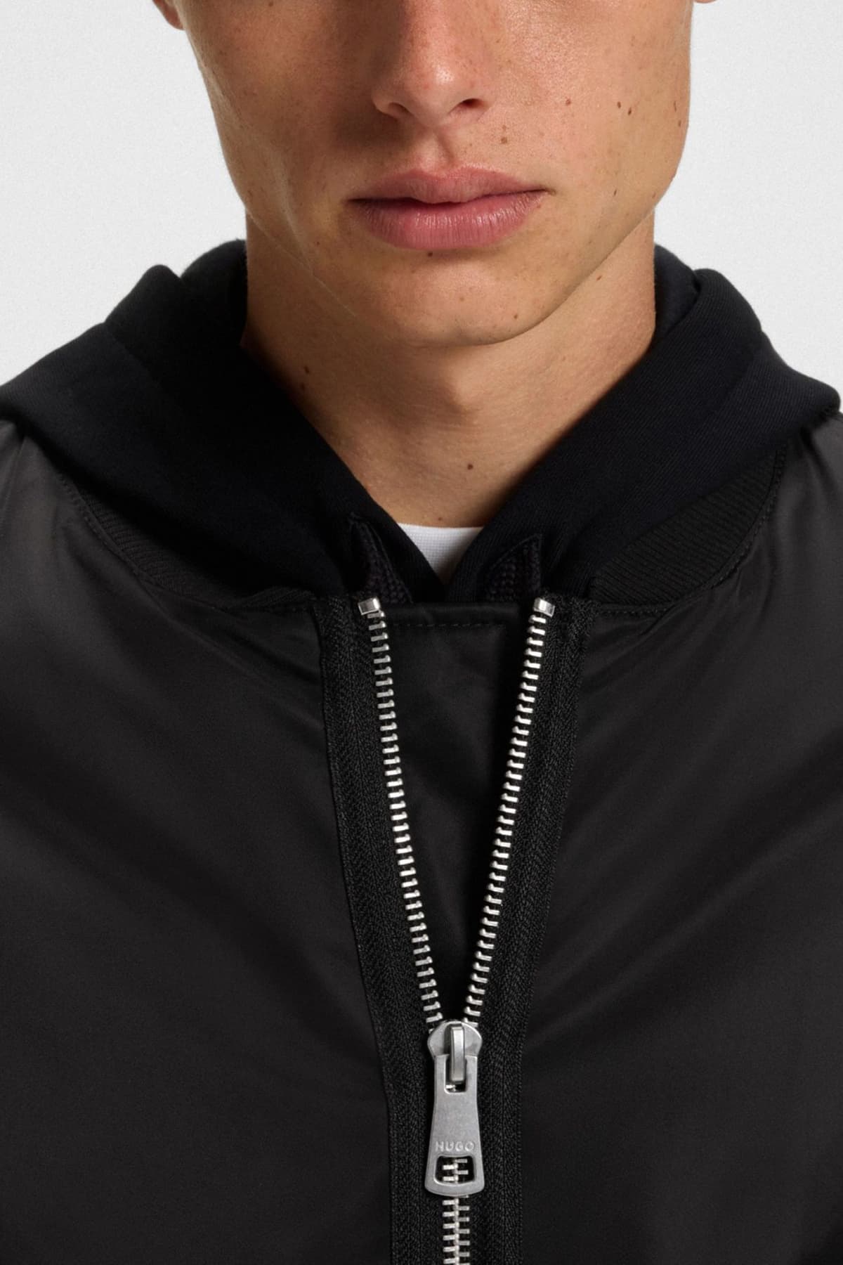 HUGO BLUE ΜΠΟΥΦΑΝ/JACKET BIERO2531 ΜΑΥΡΟ