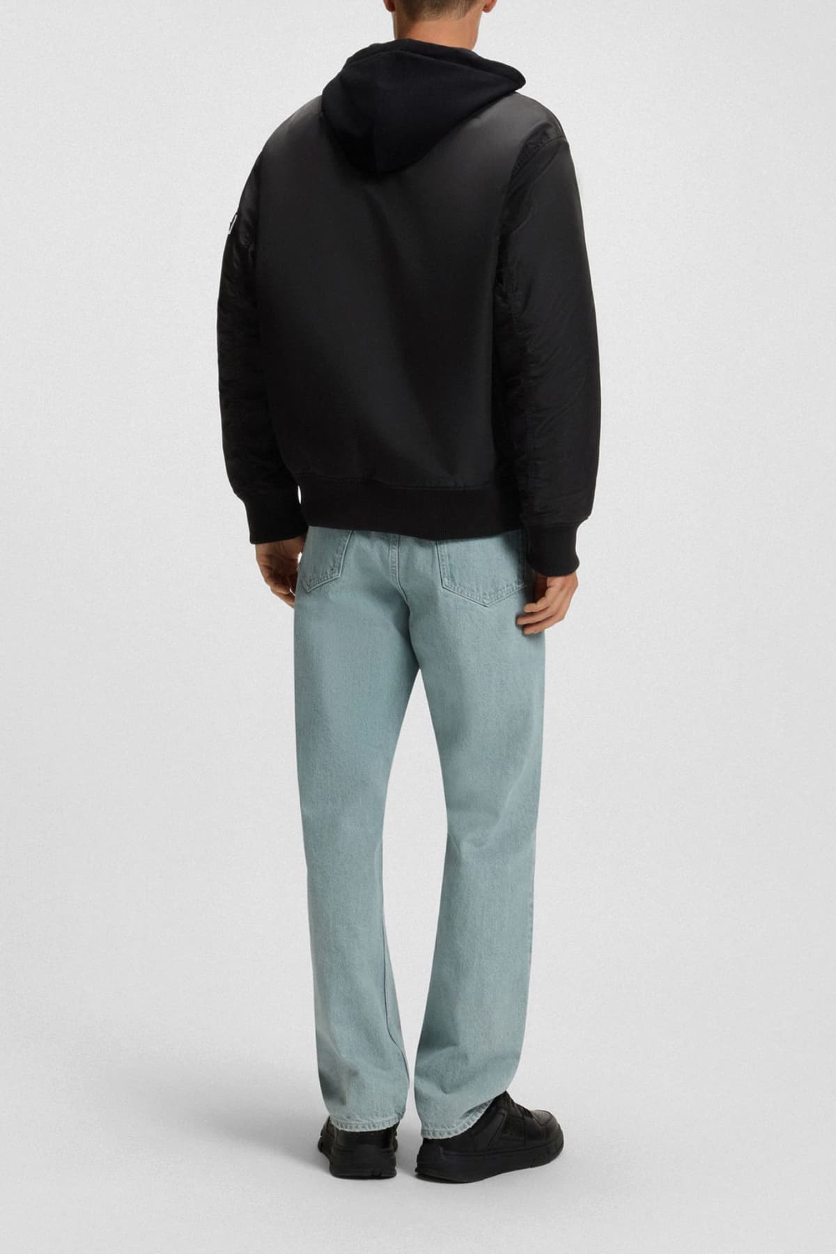 HUGO BLUE ΜΠΟΥΦΑΝ/JACKET BIERO2531 ΜΑΥΡΟ