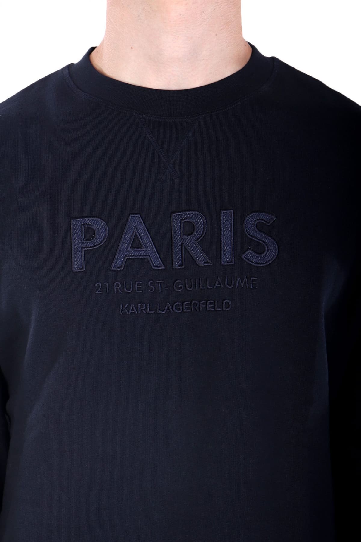 KARL LAGERFELD ΦΟΥΤΕΡ CREWNECK LOGO ΜΑΥΡΟ