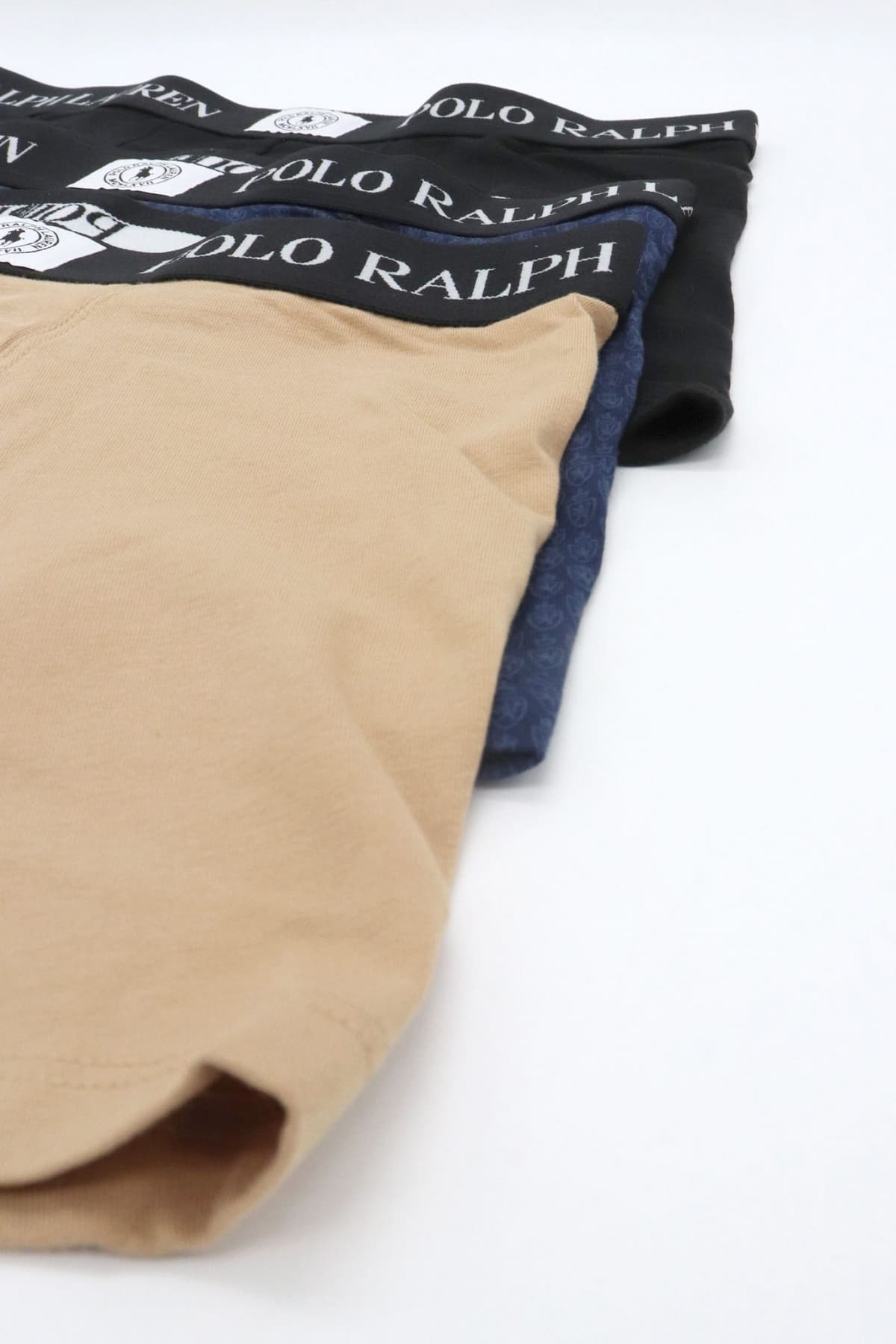 RALPH LAUREN UNDERWEAR ΕΣΩΡΟΥΧΟ ΣΕΤ 3PACK STRETCH COTTON TRUNK ΜΠΛΕ-ΜΠΕΖ-ΜΑΥΡΟ