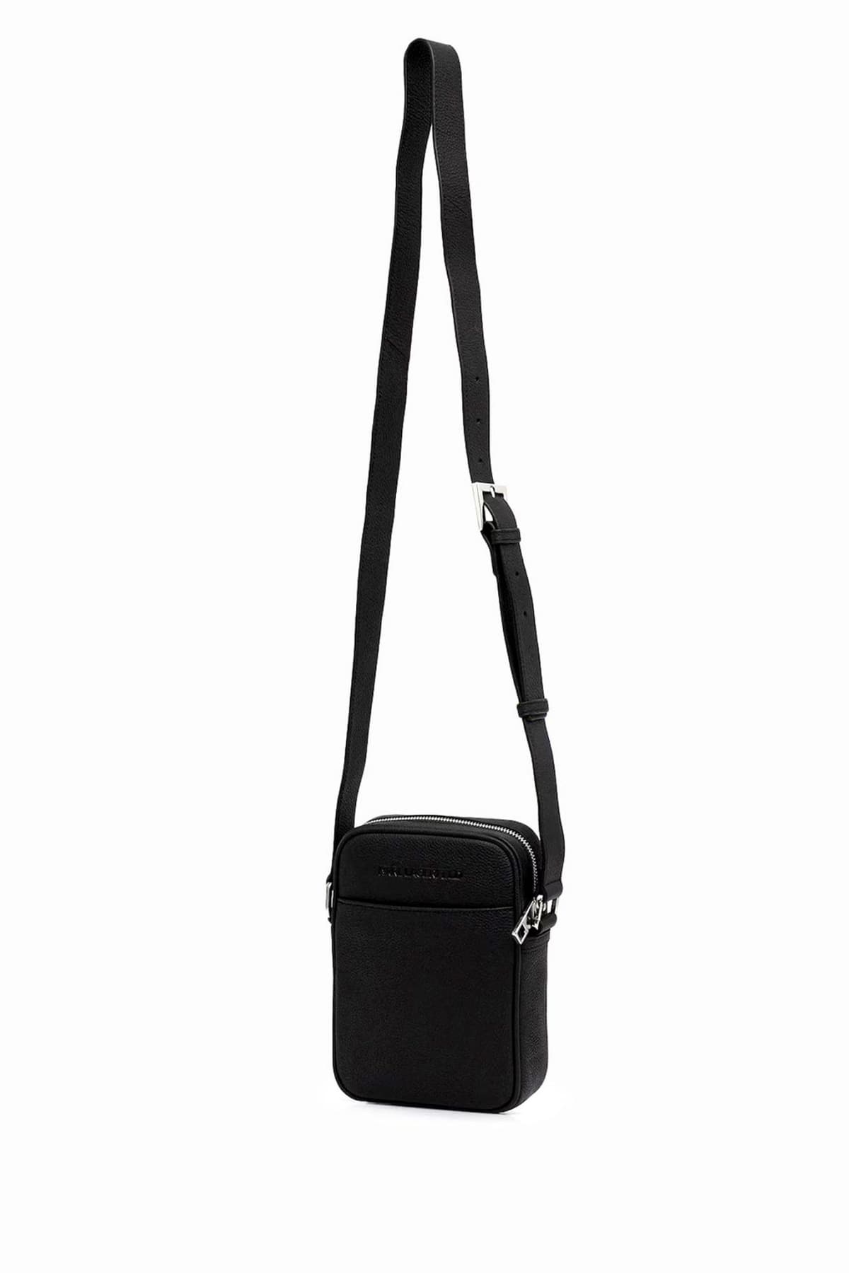 KARL LAGERFELD ΤΣΑΝΤΑΚΙ CROSSBODY LOGO ΜΑΥΡΟ