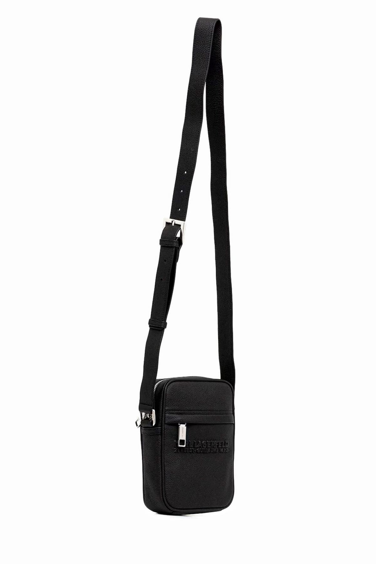 KARL LAGERFELD ΤΣΑΝΤΑΚΙ CROSSBODY LOGO ΜΑΥΡΟ