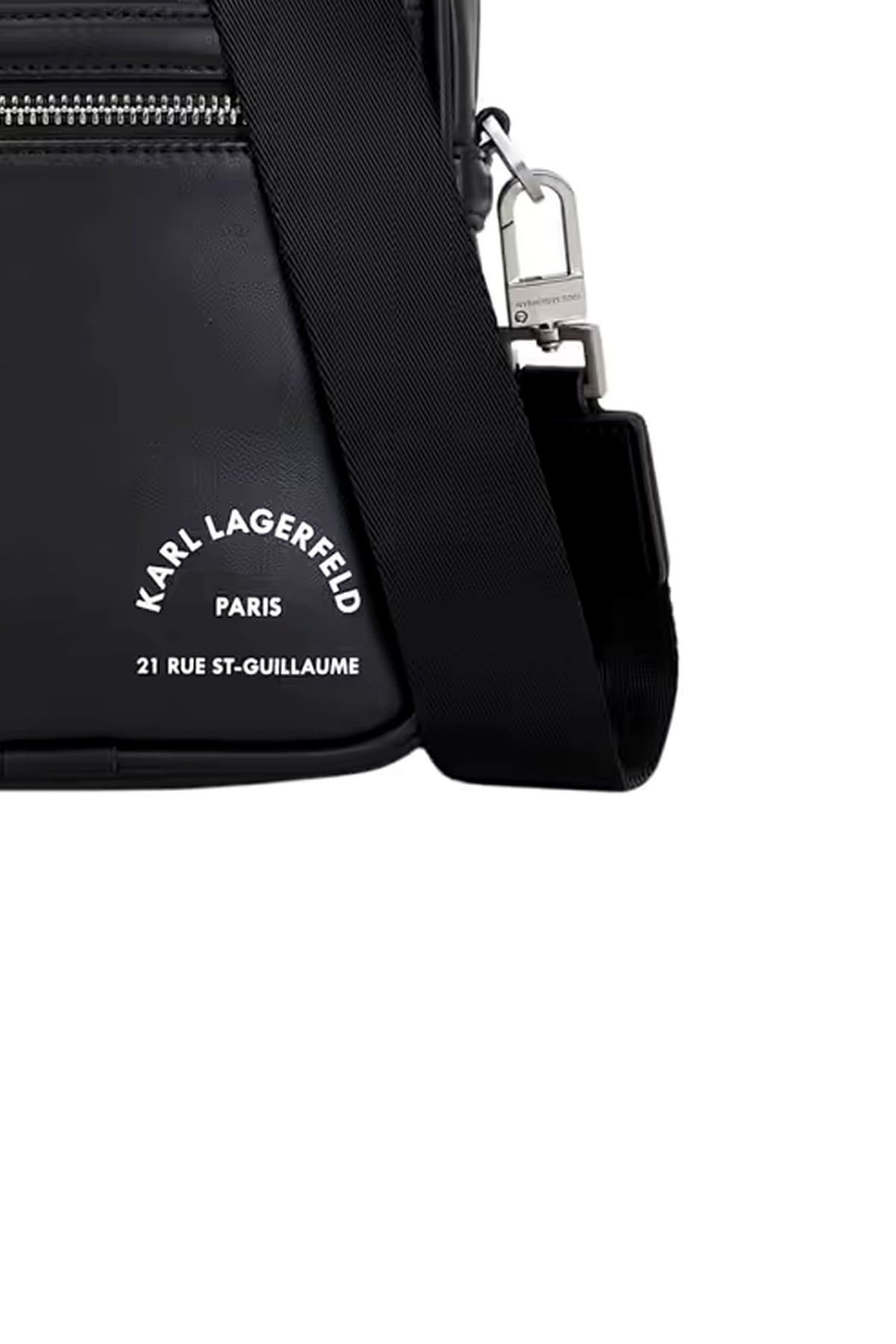 KARL LAGERFELD ΤΣΑΝΤΑΚΙ CROSSBODY LOGO ΜΑΥΡΟ