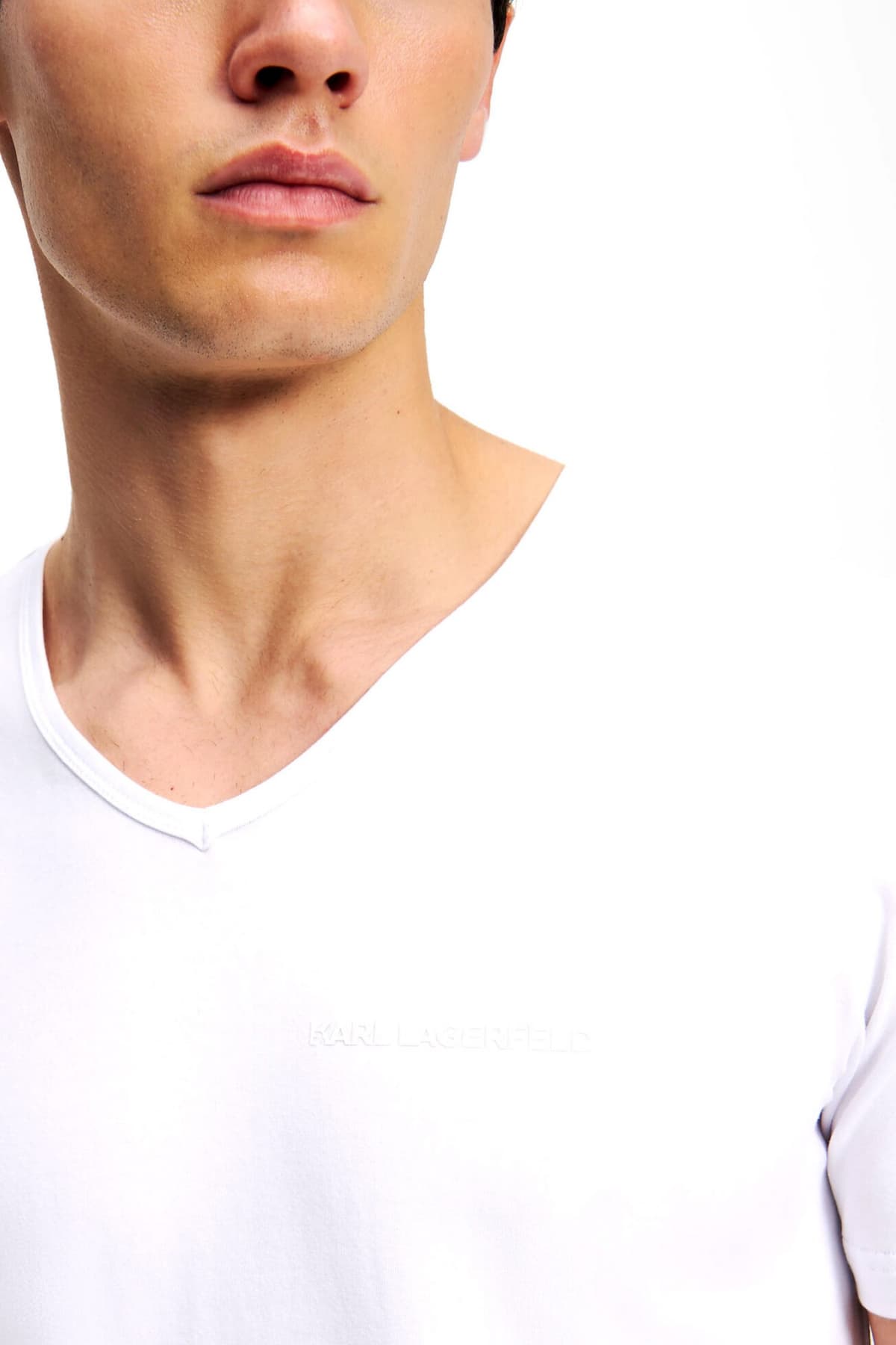 KARL LAGERFELD ΕΣΩΡΟΥΧΑ V NECK 2PACK T-SHIRT ΜΑΥΡΟ-ΛΕΥΚΟ