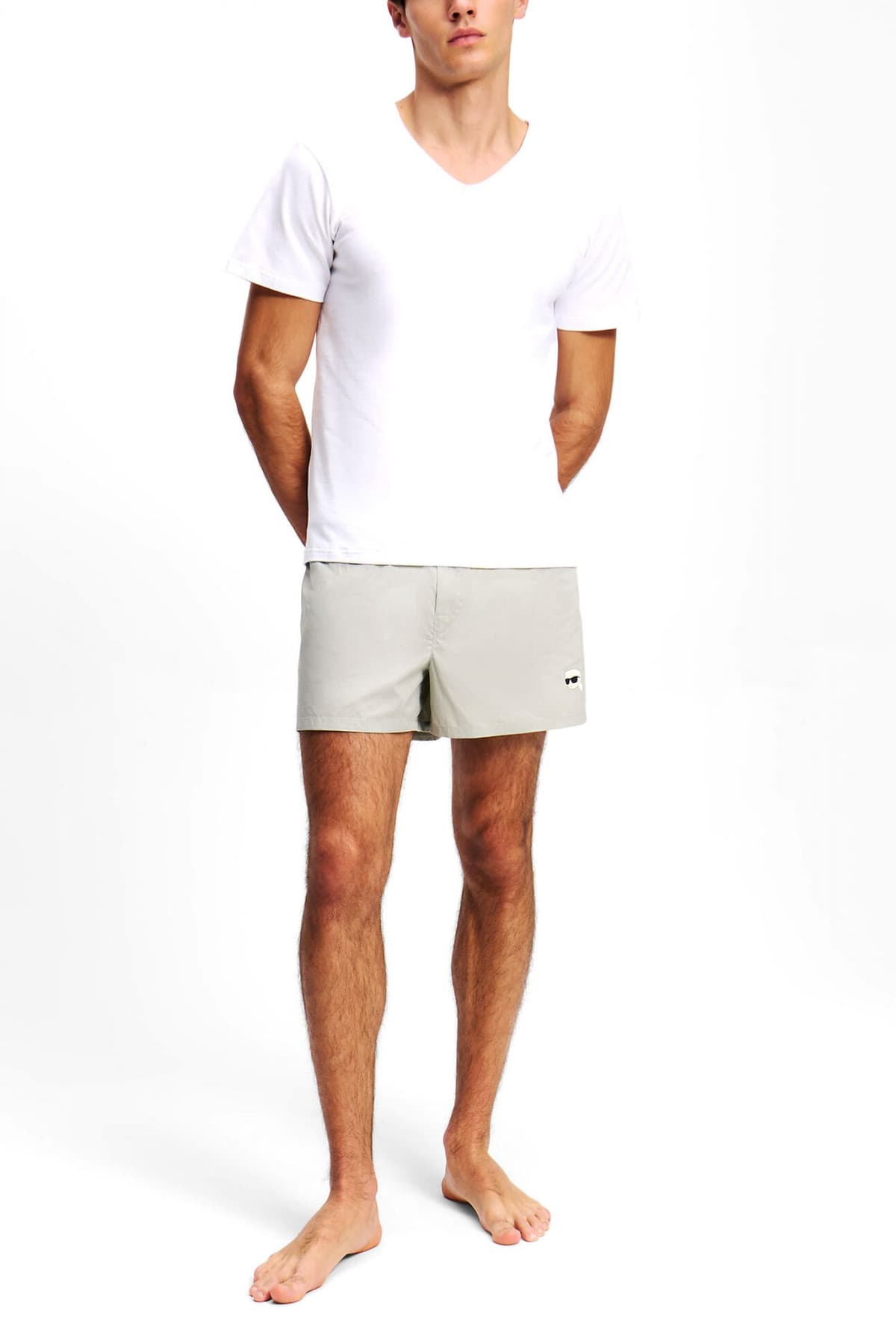 KARL LAGERFELD ΕΣΩΡΟΥΧΑ V NECK 2PACK T-SHIRT ΜΑΥΡΟ-ΛΕΥΚΟ