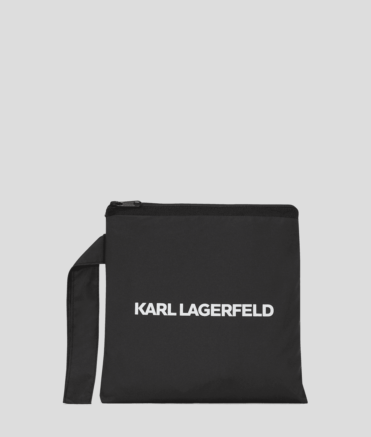 KARL LAGERFELD PONCHO PACKABLE LOGO ΜΑΥΡΟ